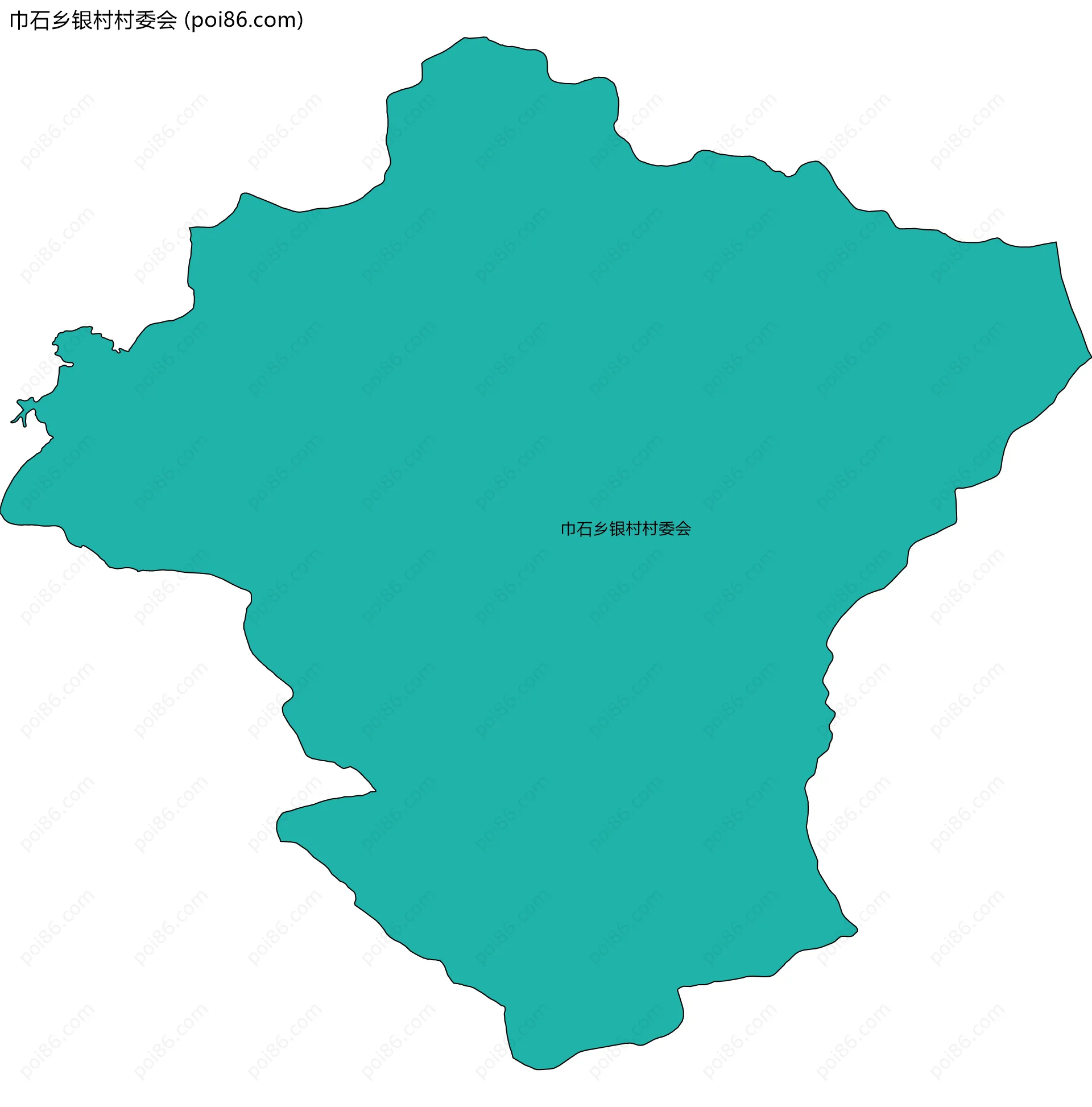 巾石乡银村村委会边界地图