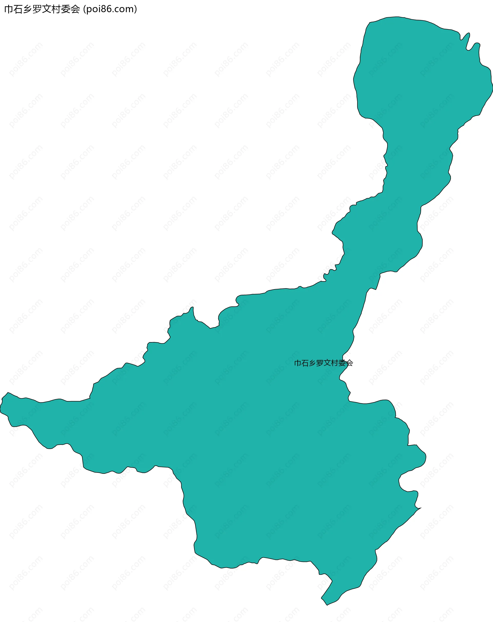 巾石乡罗文村委会边界地图