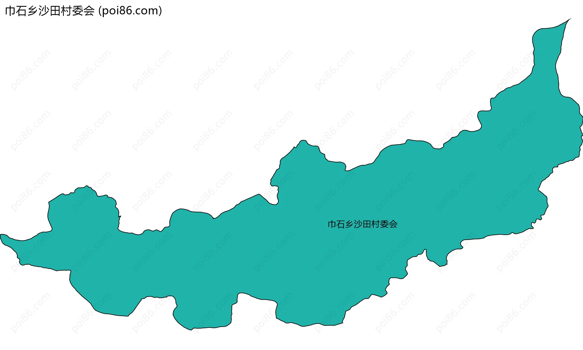 巾石乡沙田村委会边界地图
