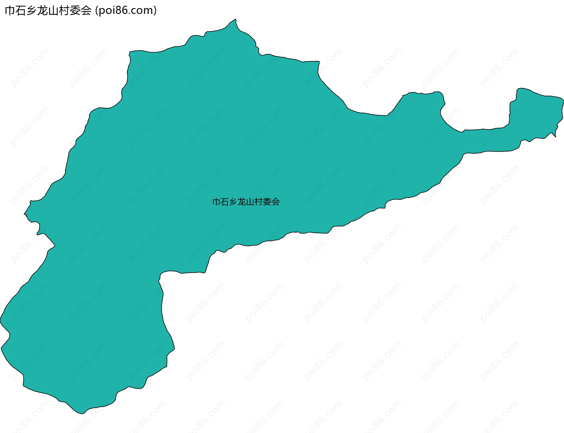 巾石乡龙山村委会边界地图