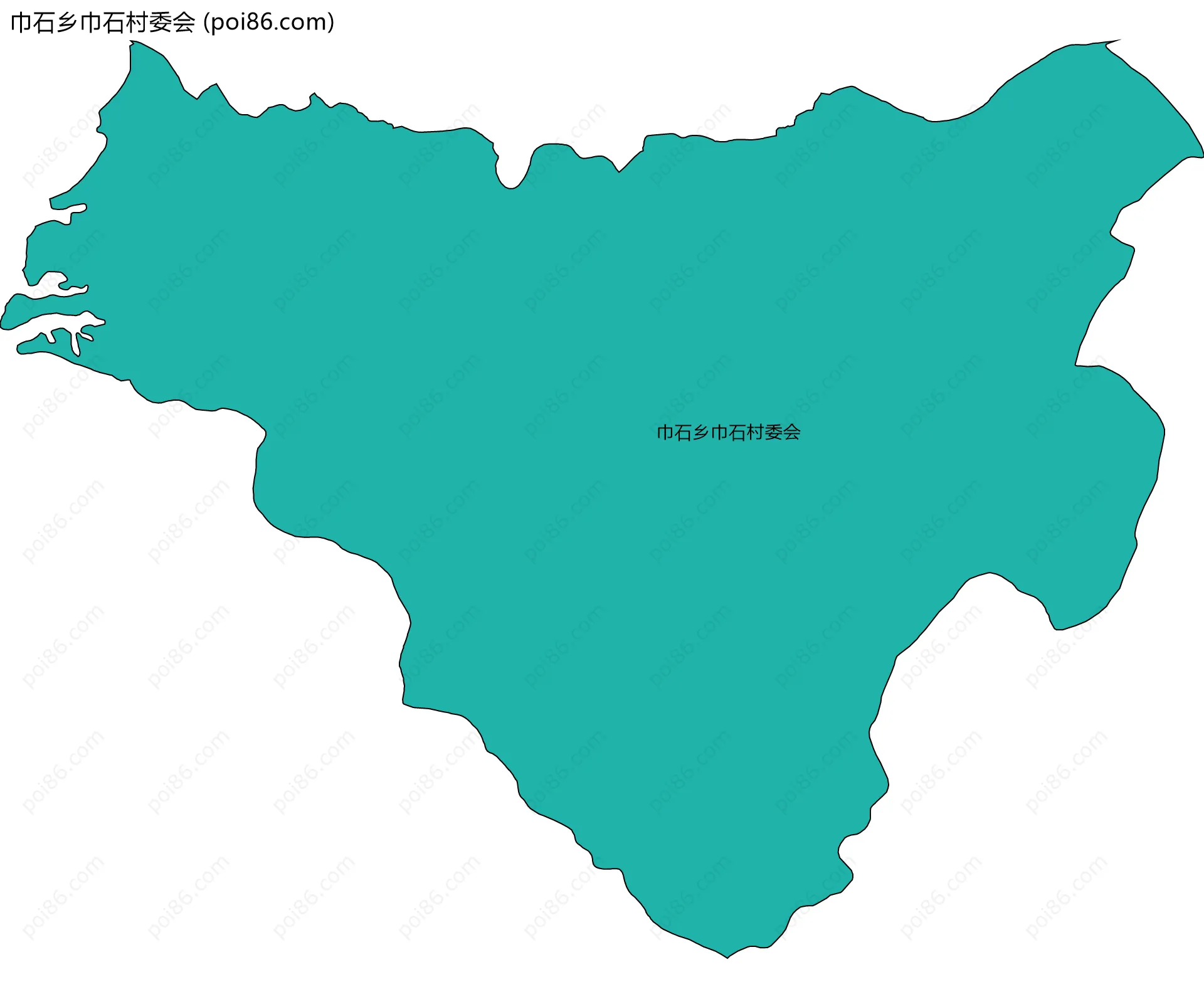 巾石乡巾石村委会边界地图