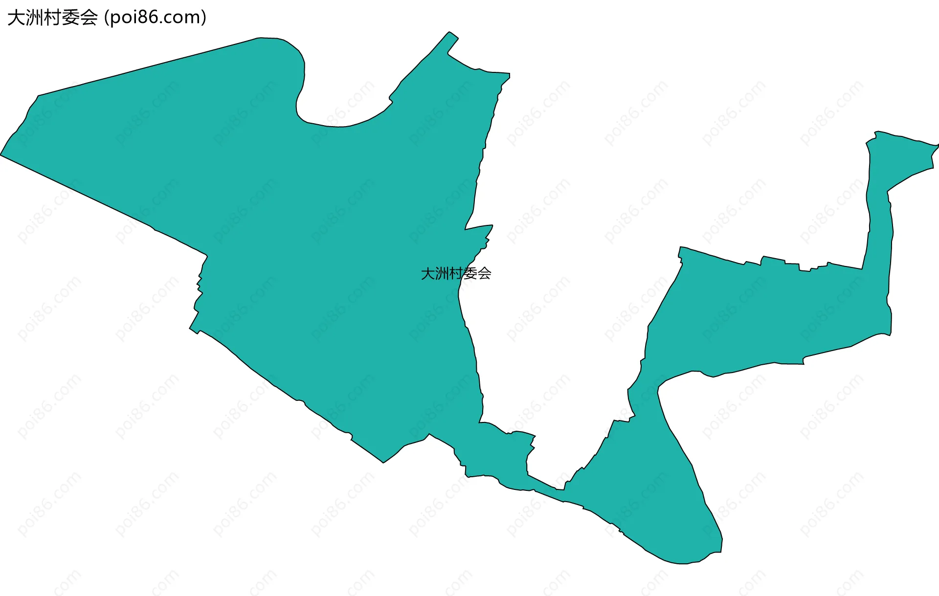 大洲村委会边界地图