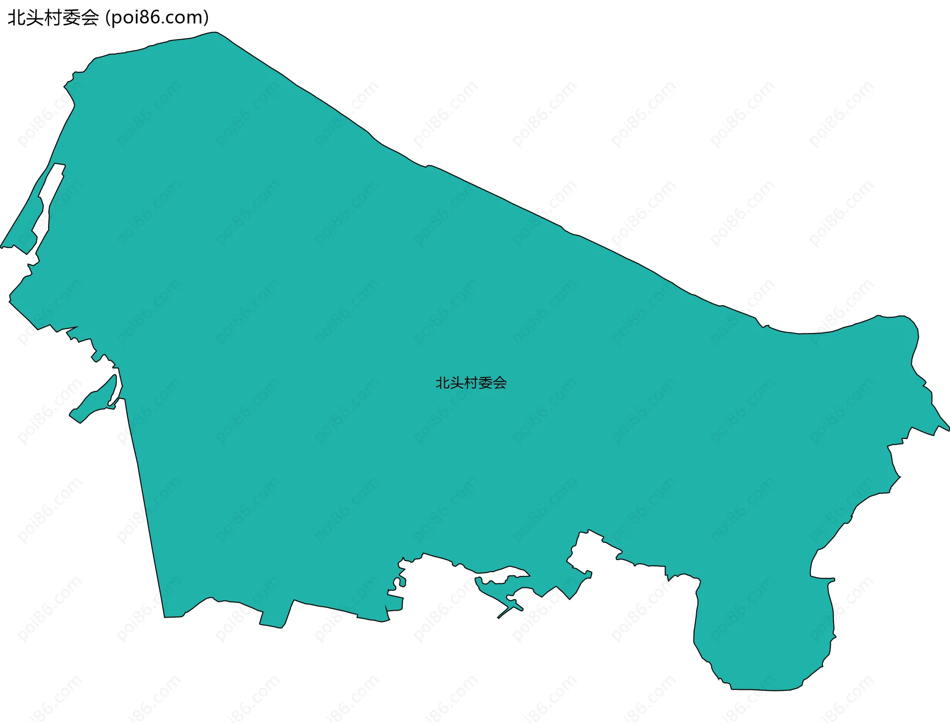 北头村委会边界地图