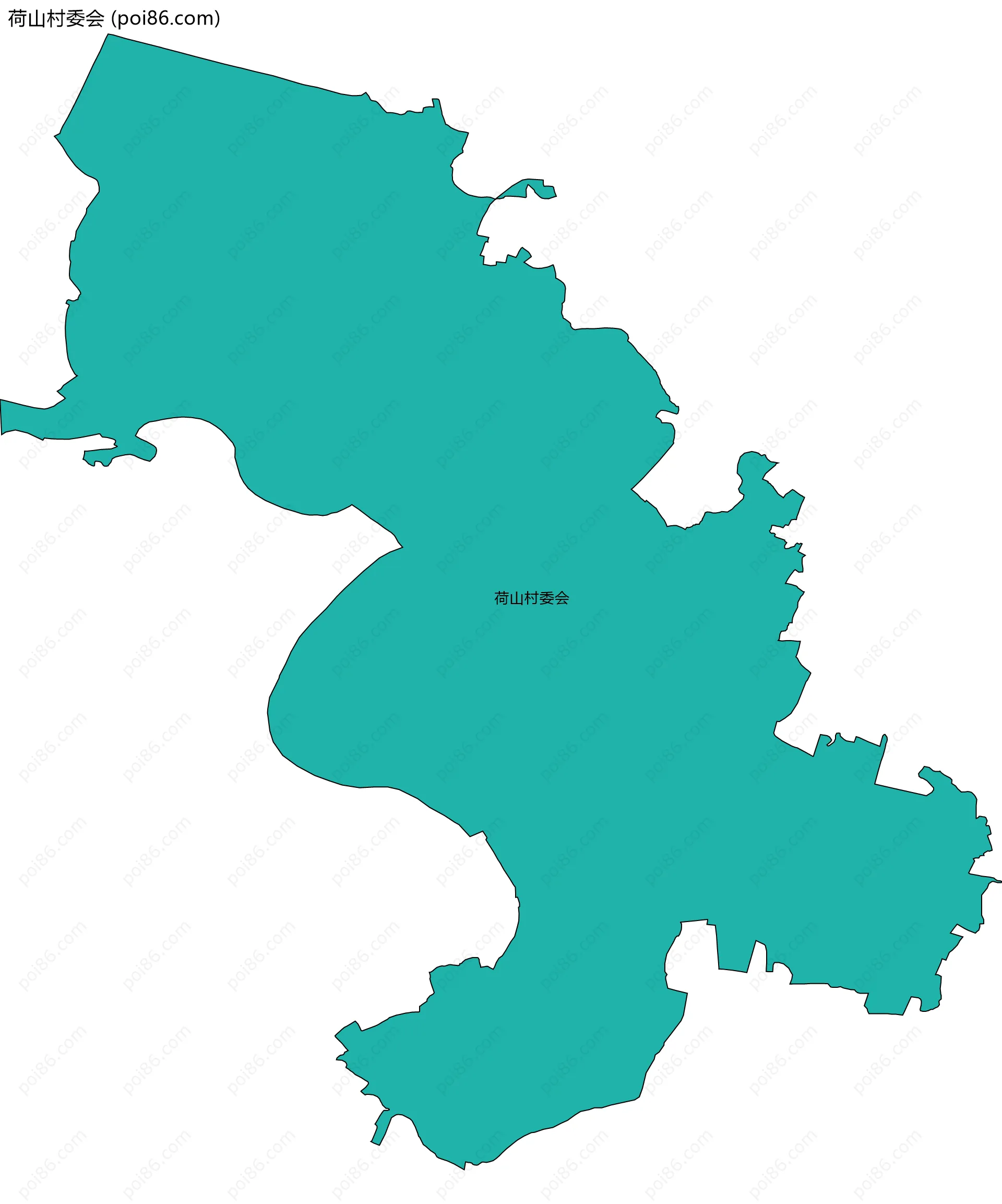 荷山村委会边界地图