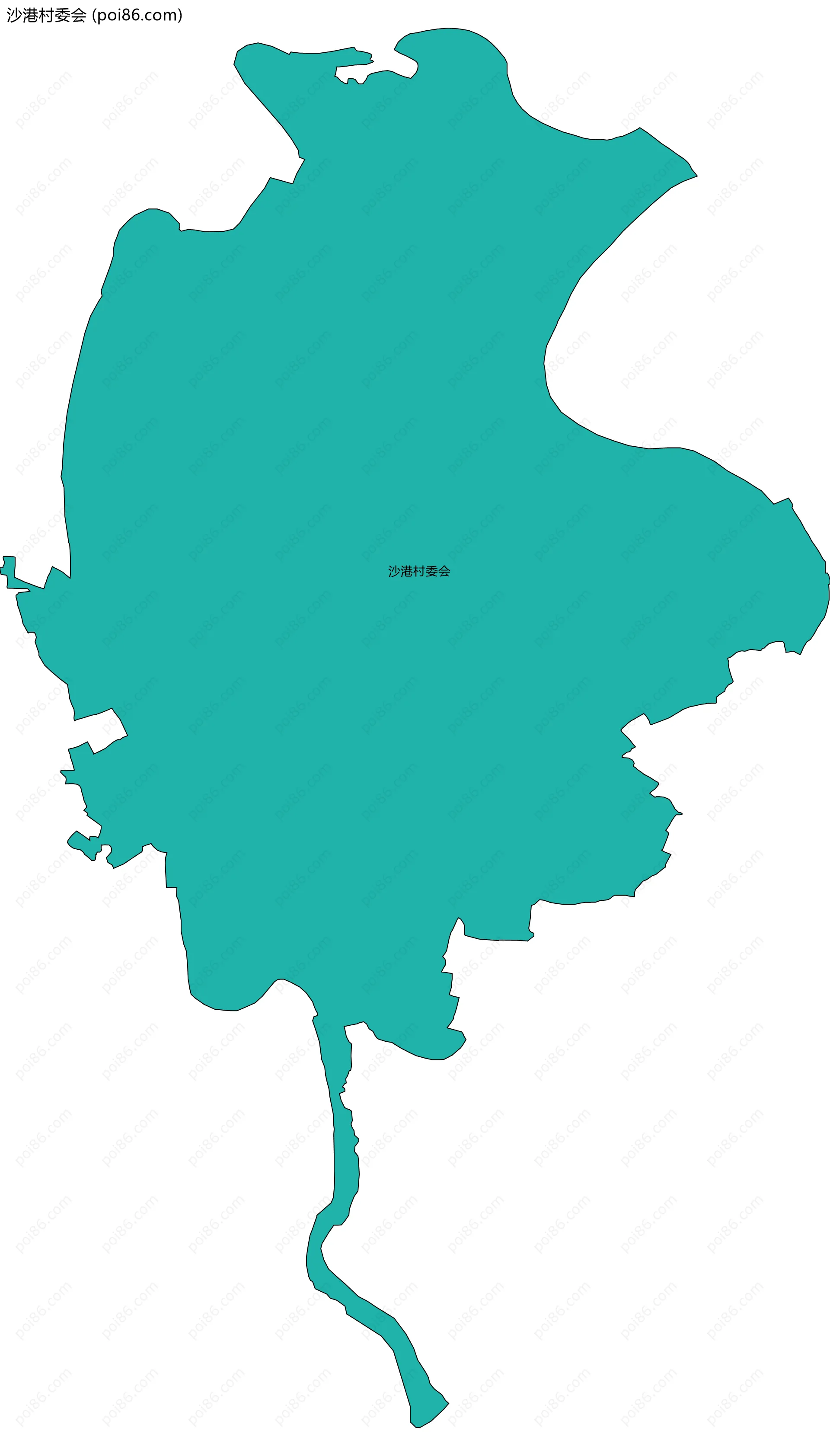 沙港村委会边界地图
