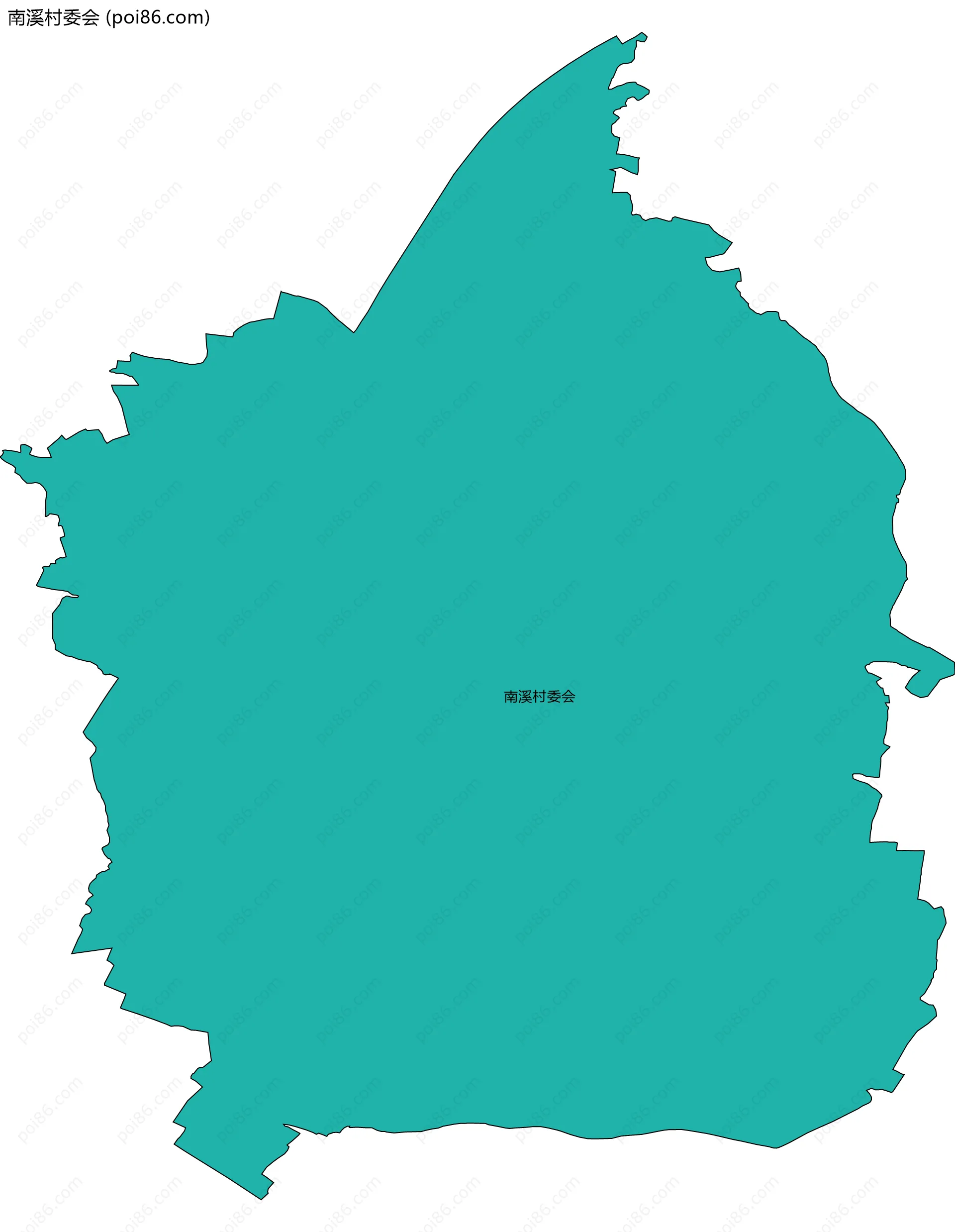 南溪村委会边界地图