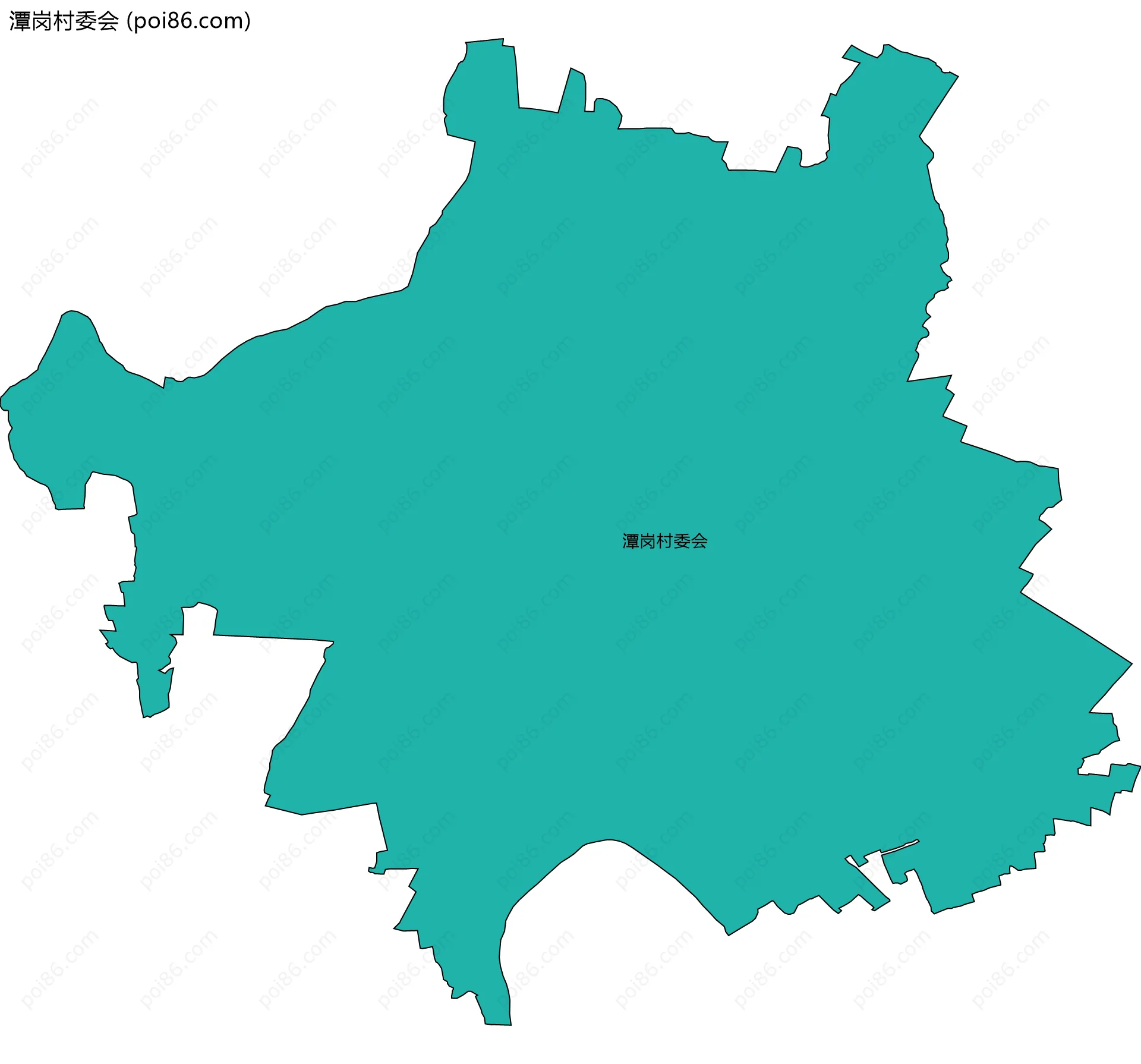 潭岗村委会边界地图
