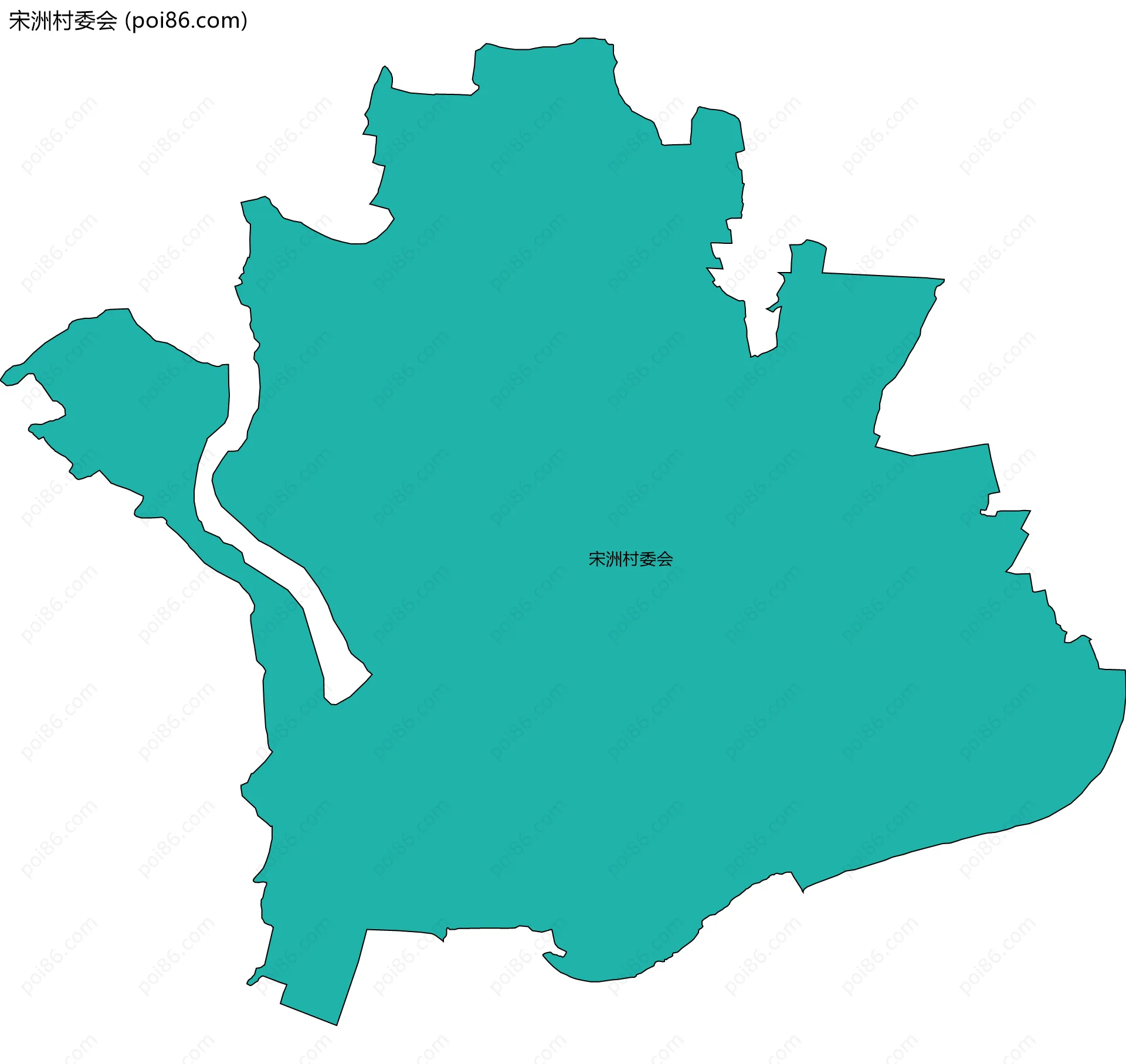 宋洲村委会边界地图
