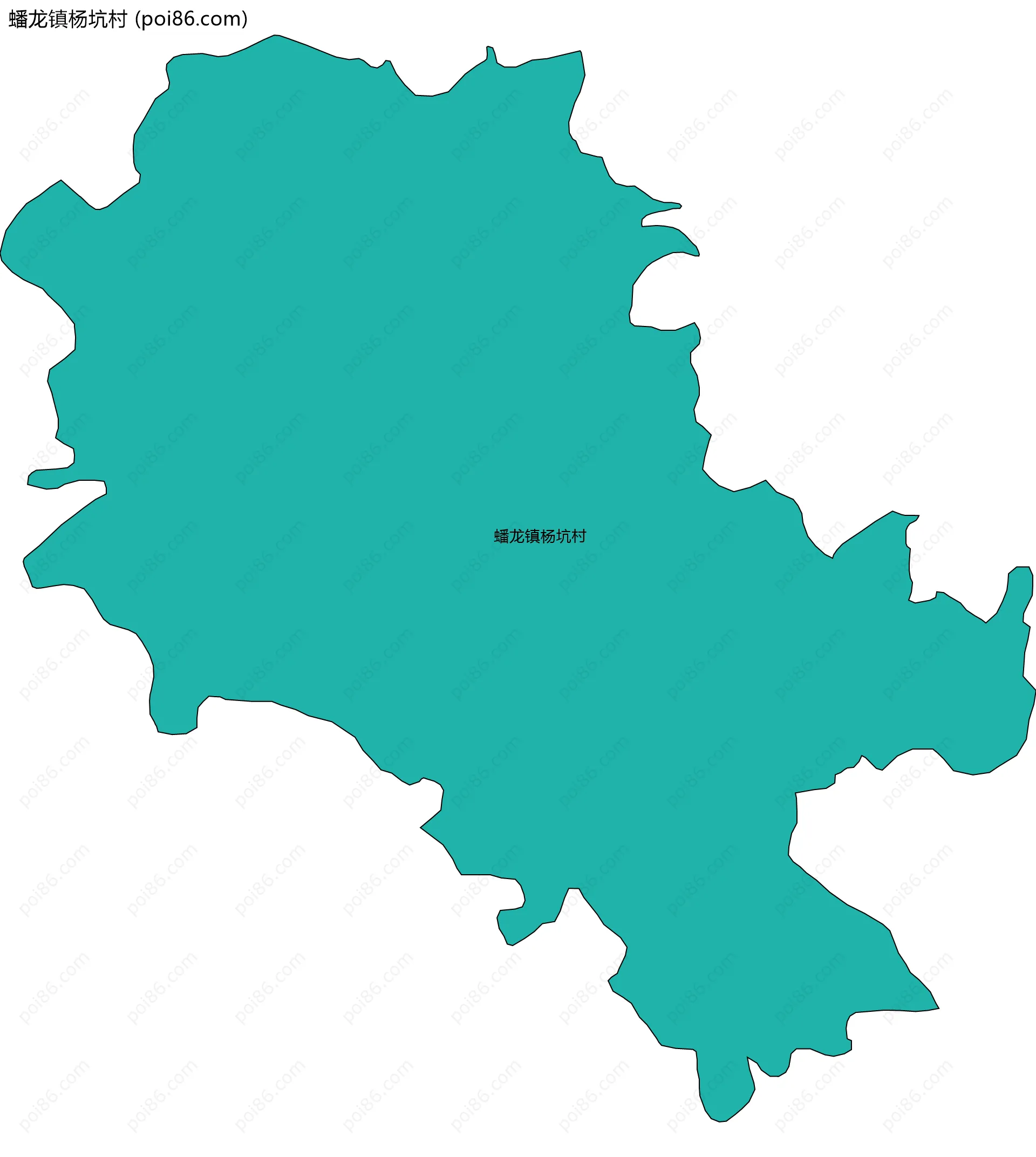 蟠龙镇杨坑村边界地图