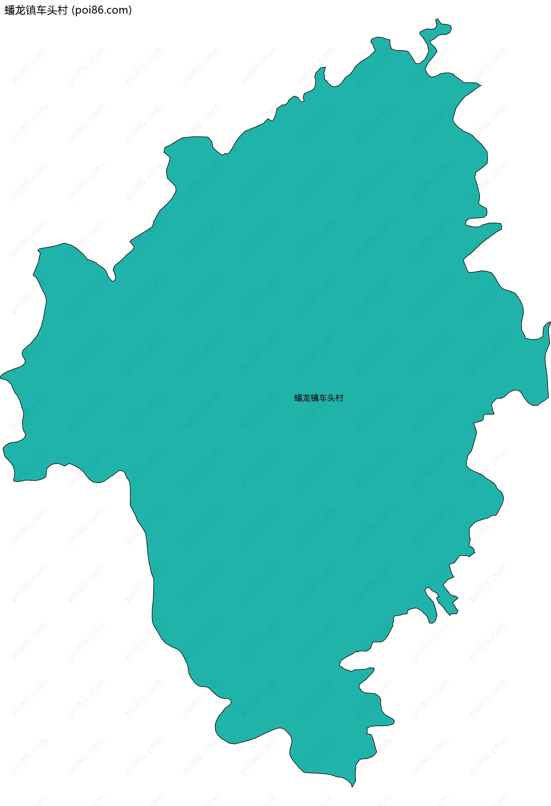 蟠龙镇车头村边界地图