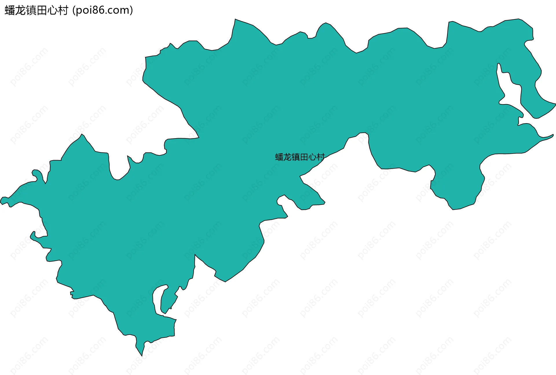 蟠龙镇田心村边界地图