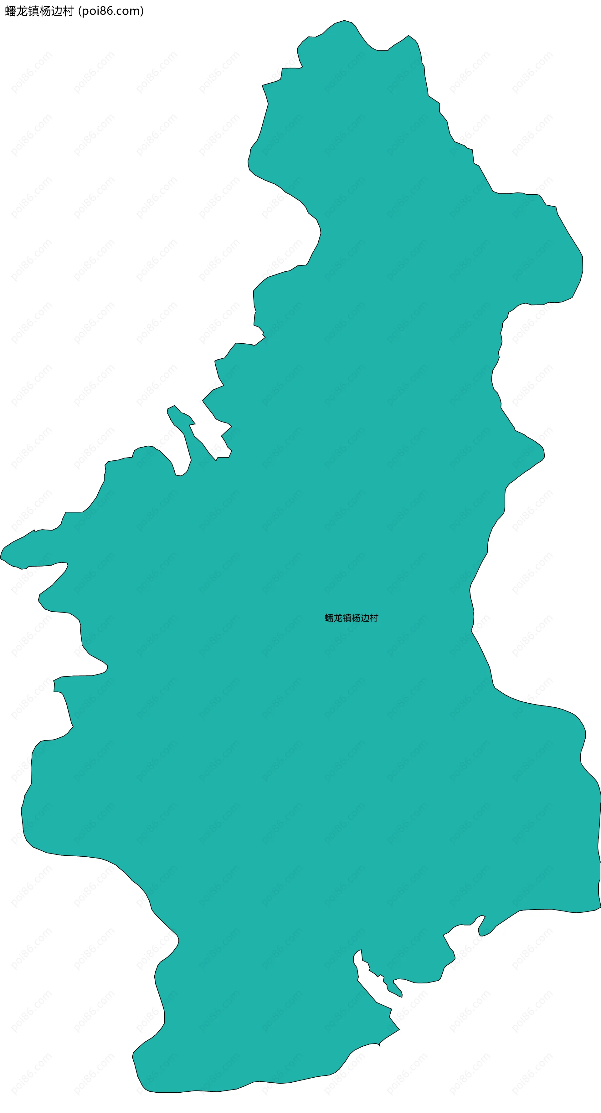 蟠龙镇杨边村边界地图