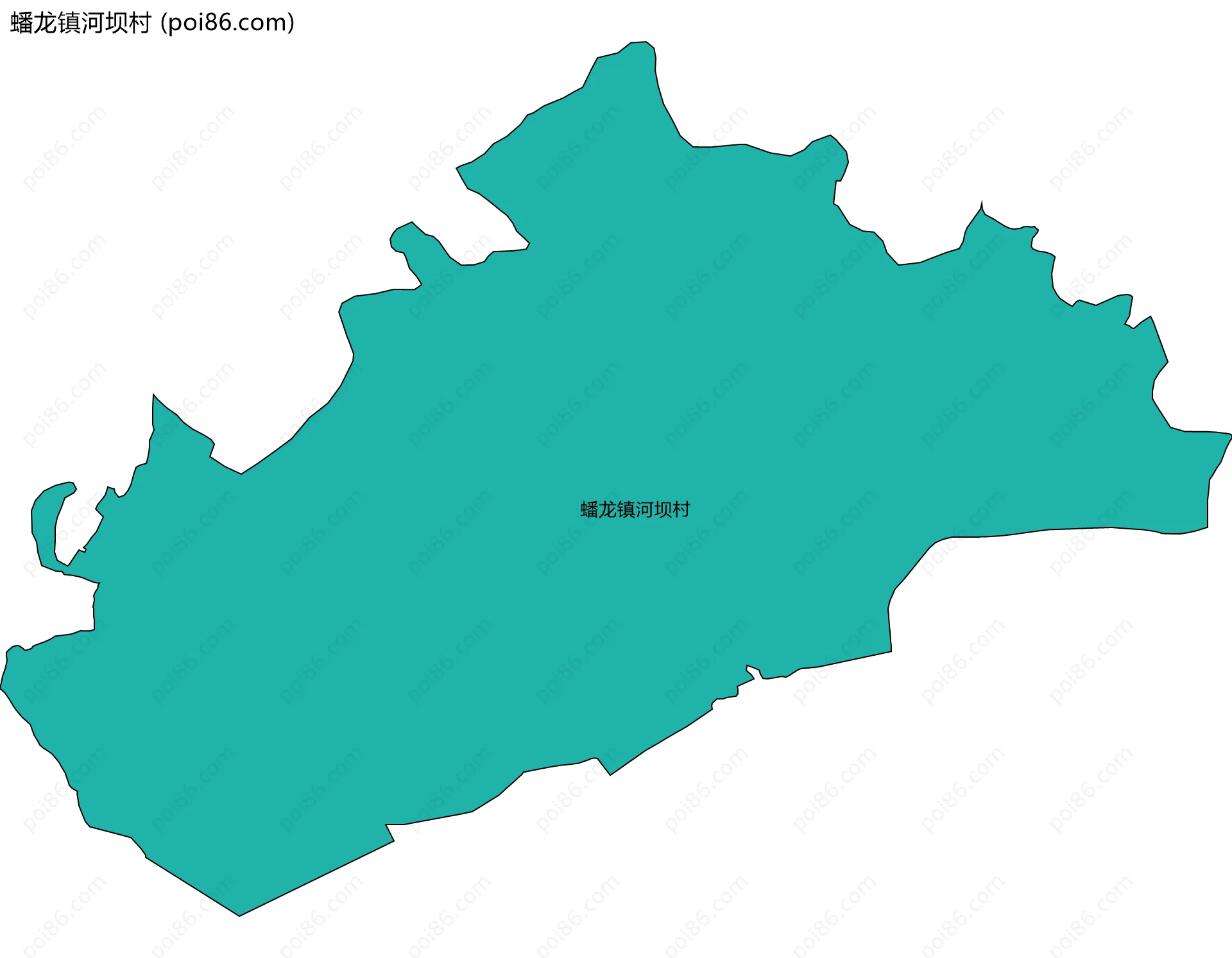 蟠龙镇河坝村边界地图
