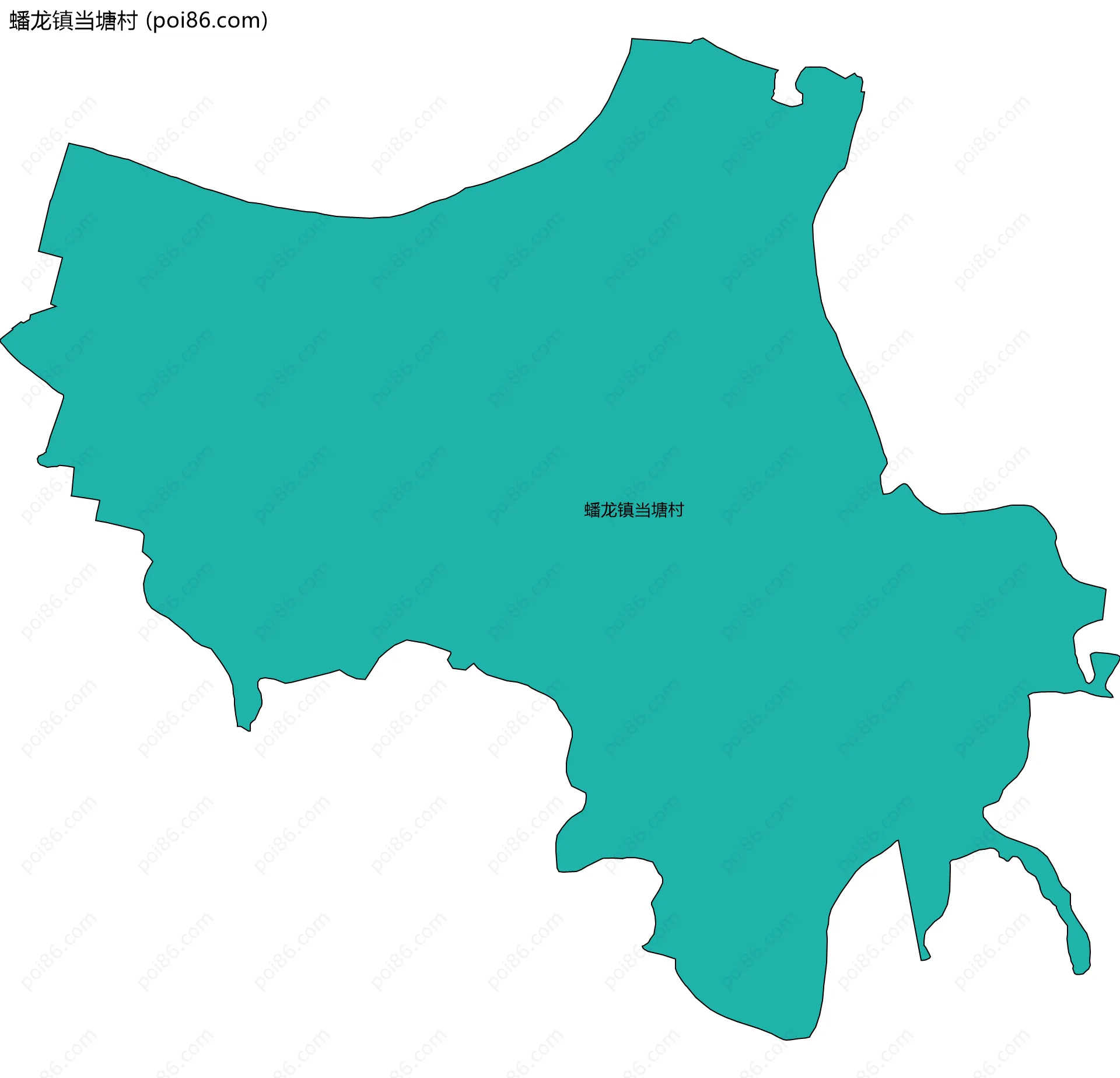 蟠龙镇当塘村边界地图