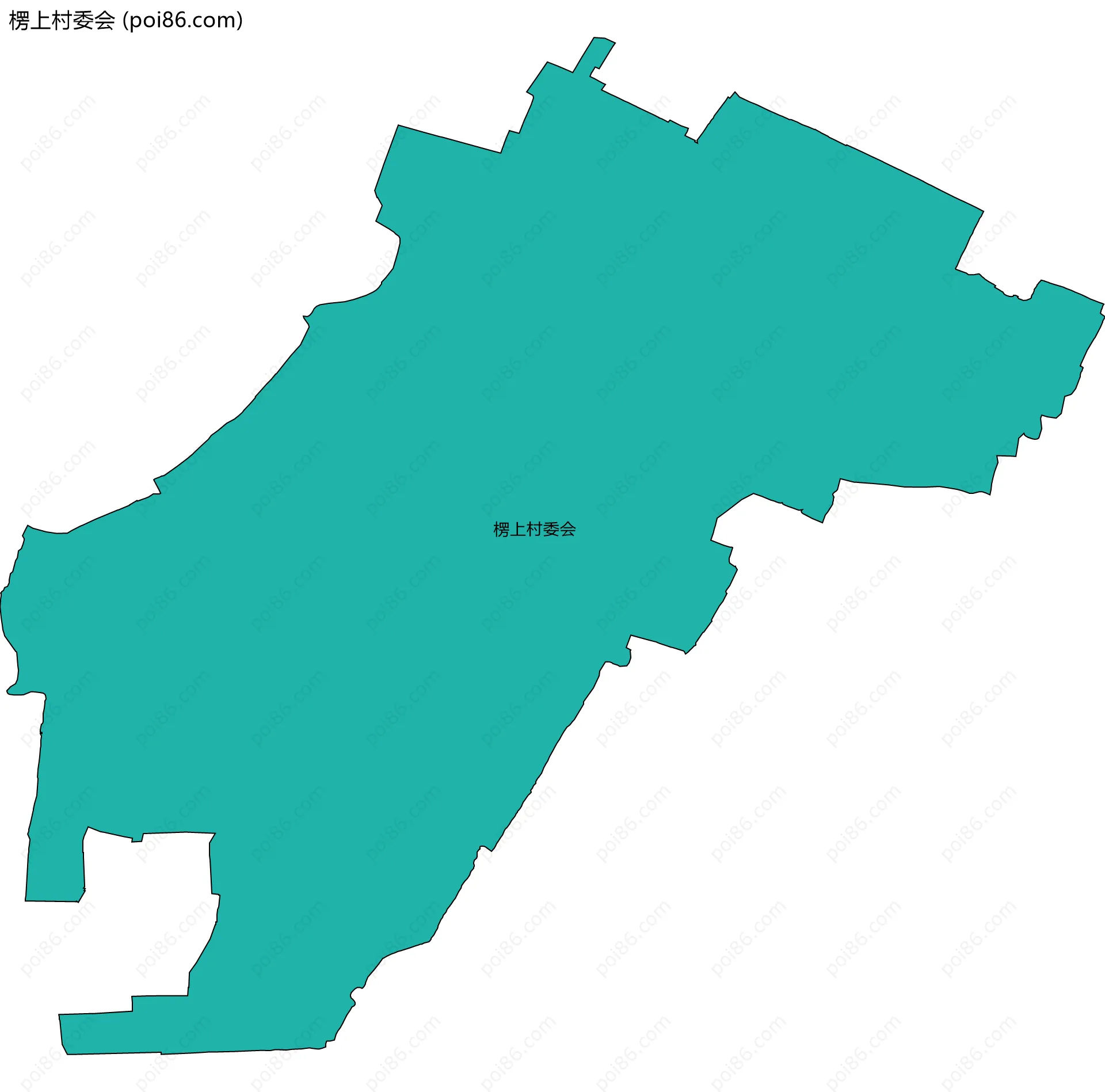 楞上村委会边界地图