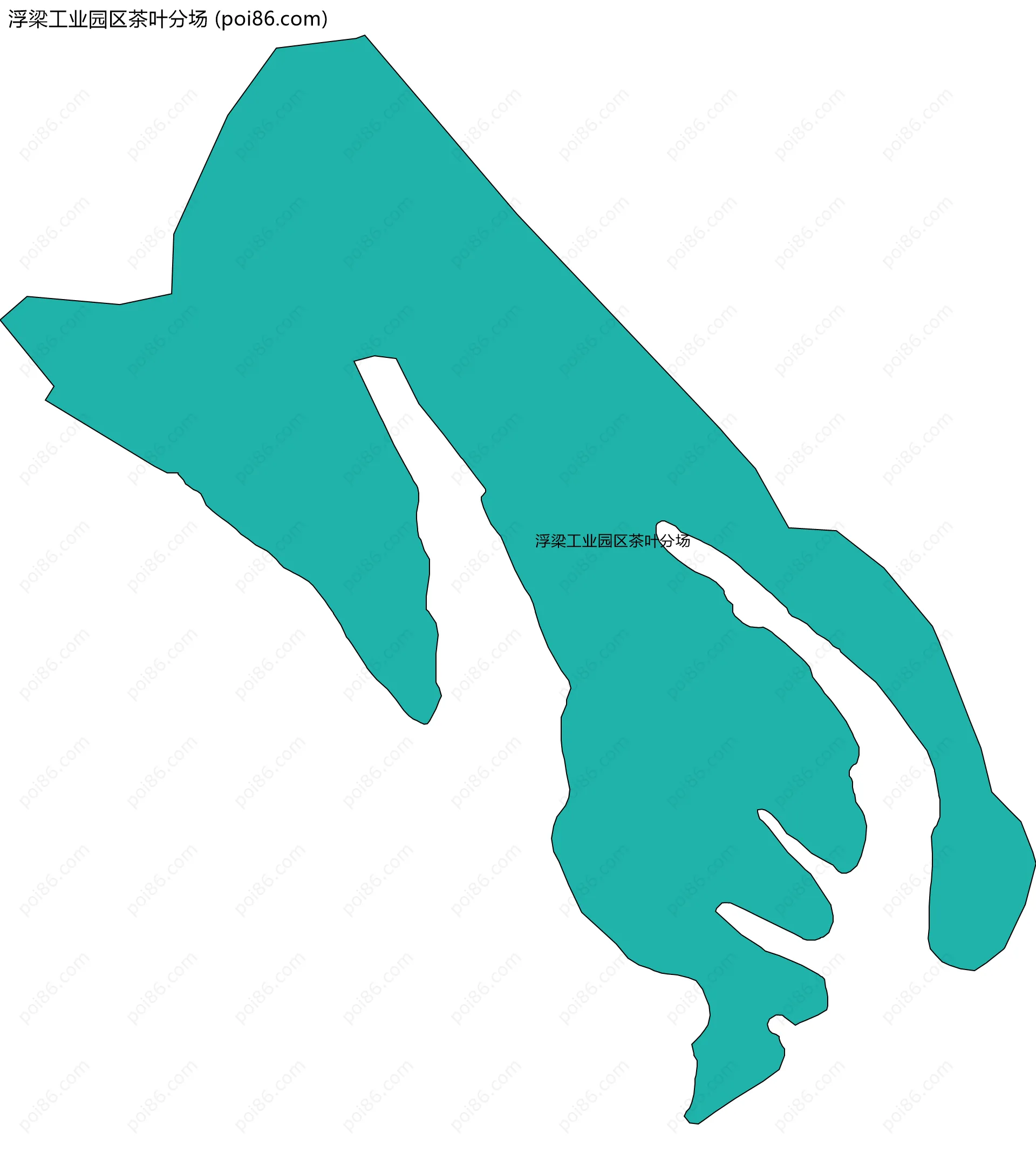 浮梁工业园区茶叶分场边界地图