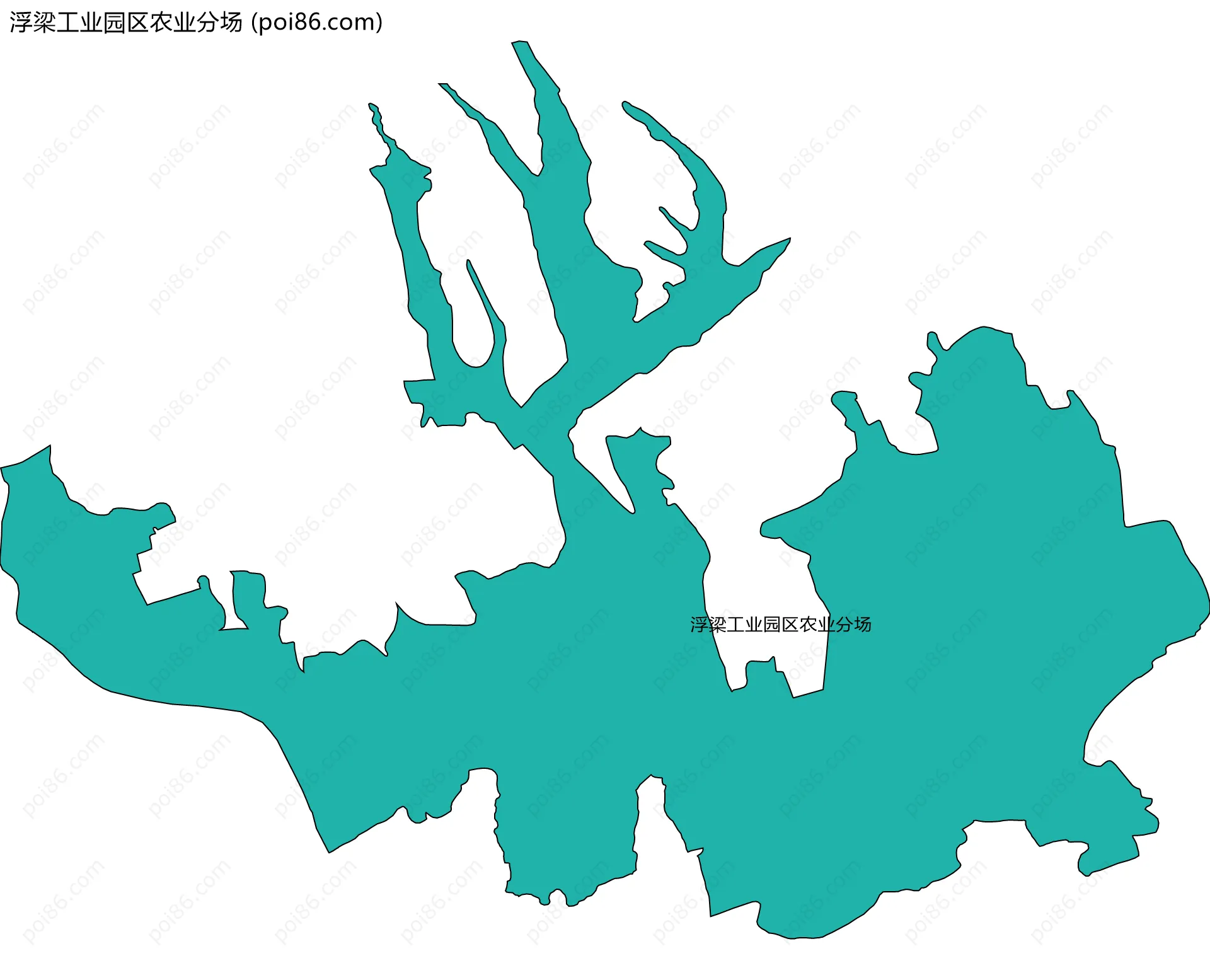 浮梁工业园区农业分场边界地图