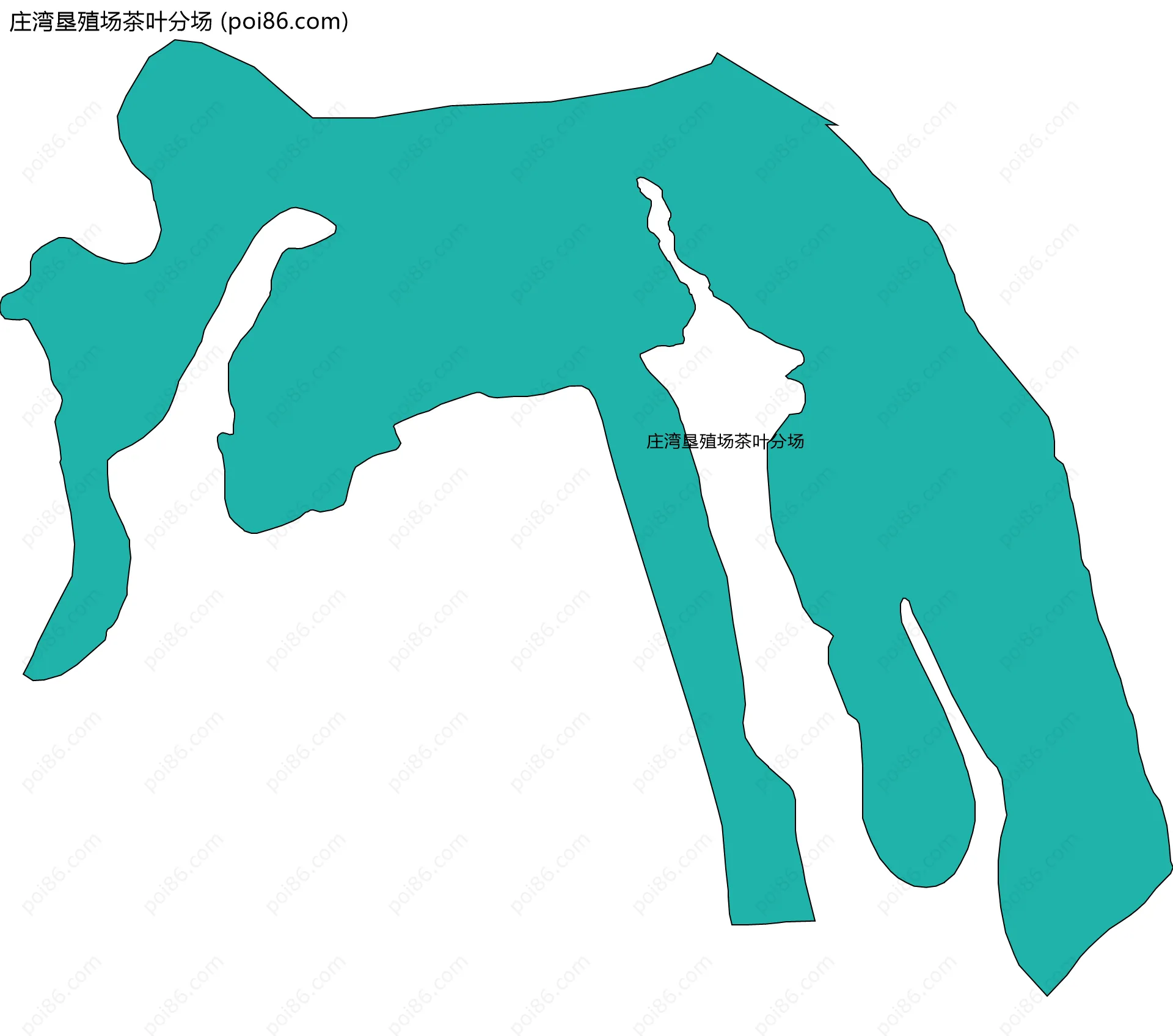 庄湾垦殖场茶叶分场边界地图