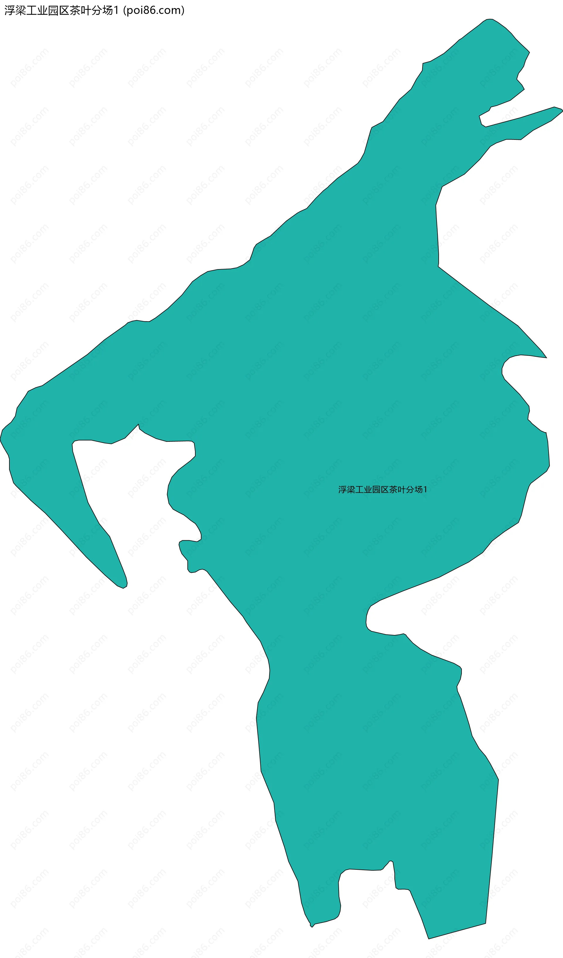 浮梁工业园区茶叶分场1边界地图