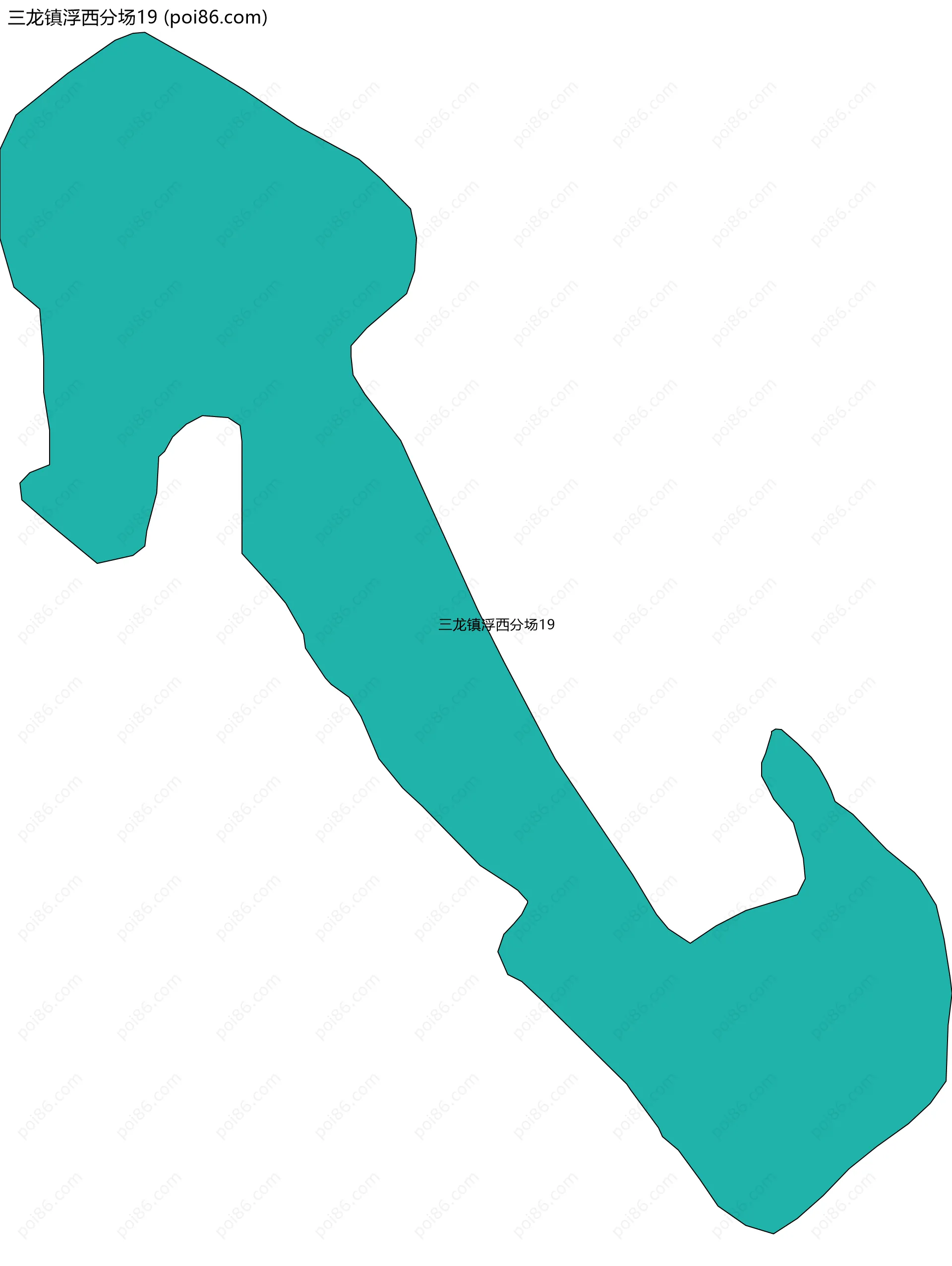 三龙镇浮西分场19边界地图