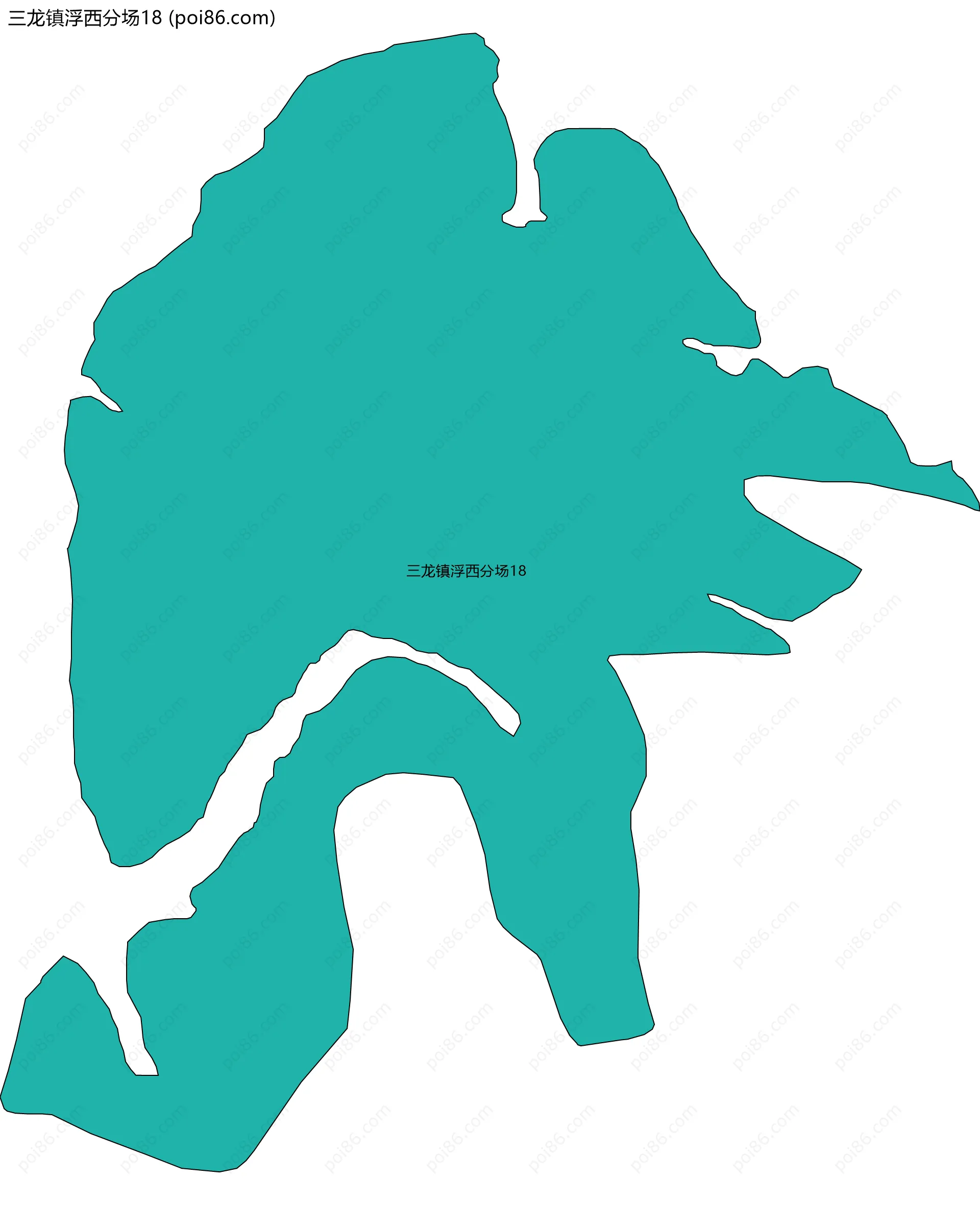 三龙镇浮西分场18边界地图