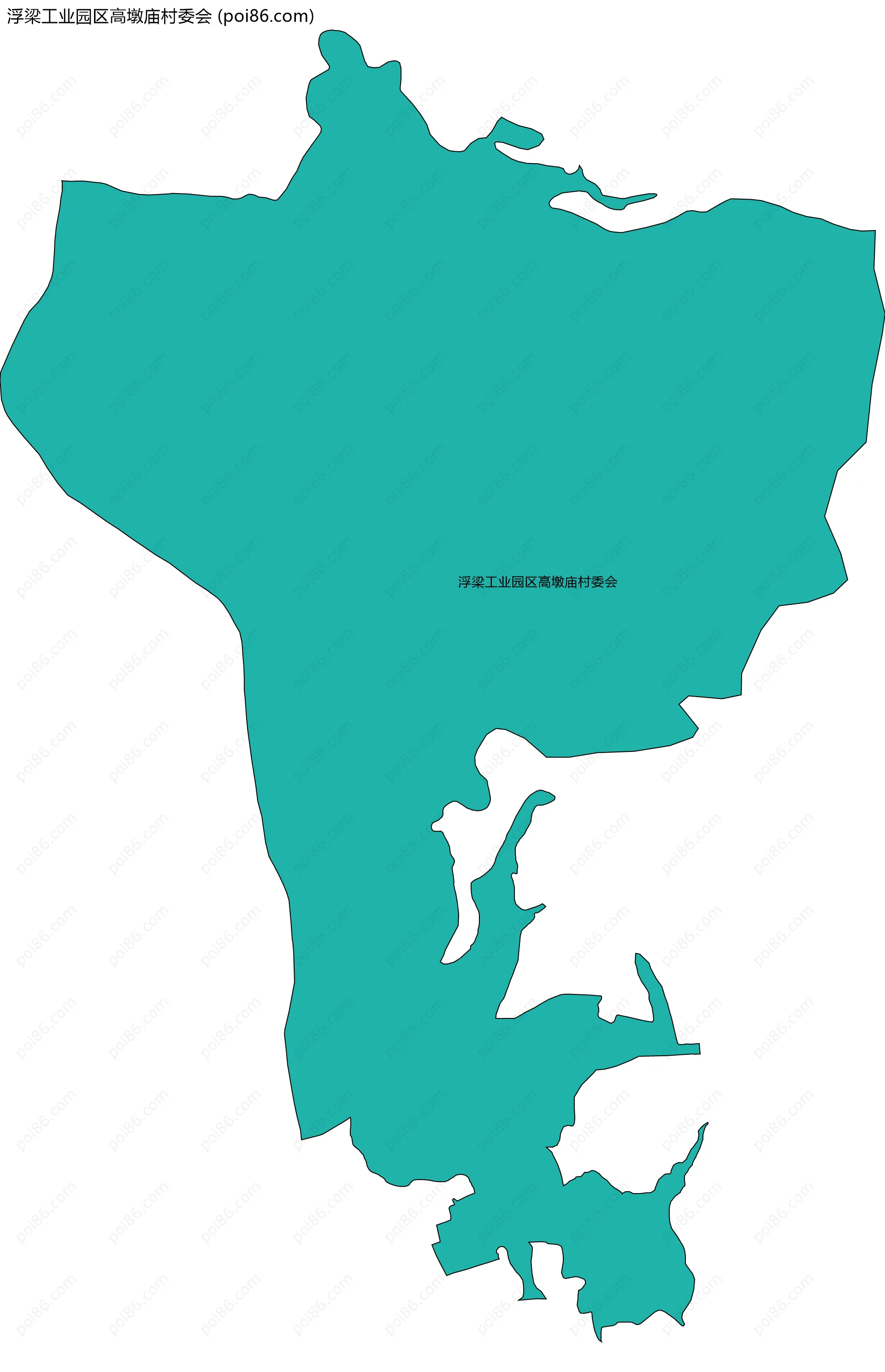 浮梁工业园区高墩庙村委会边界地图