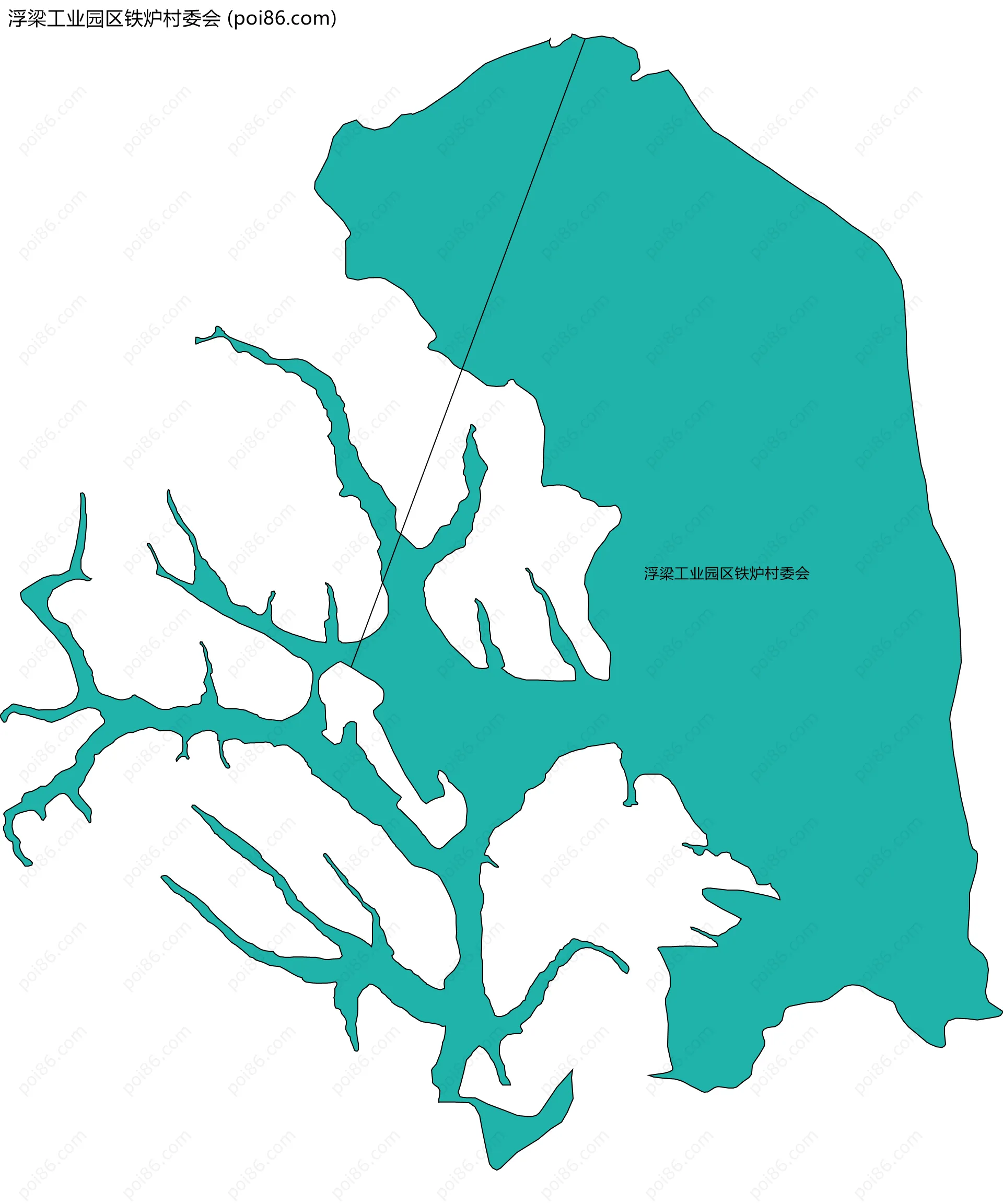 浮梁工业园区铁炉村委会边界地图