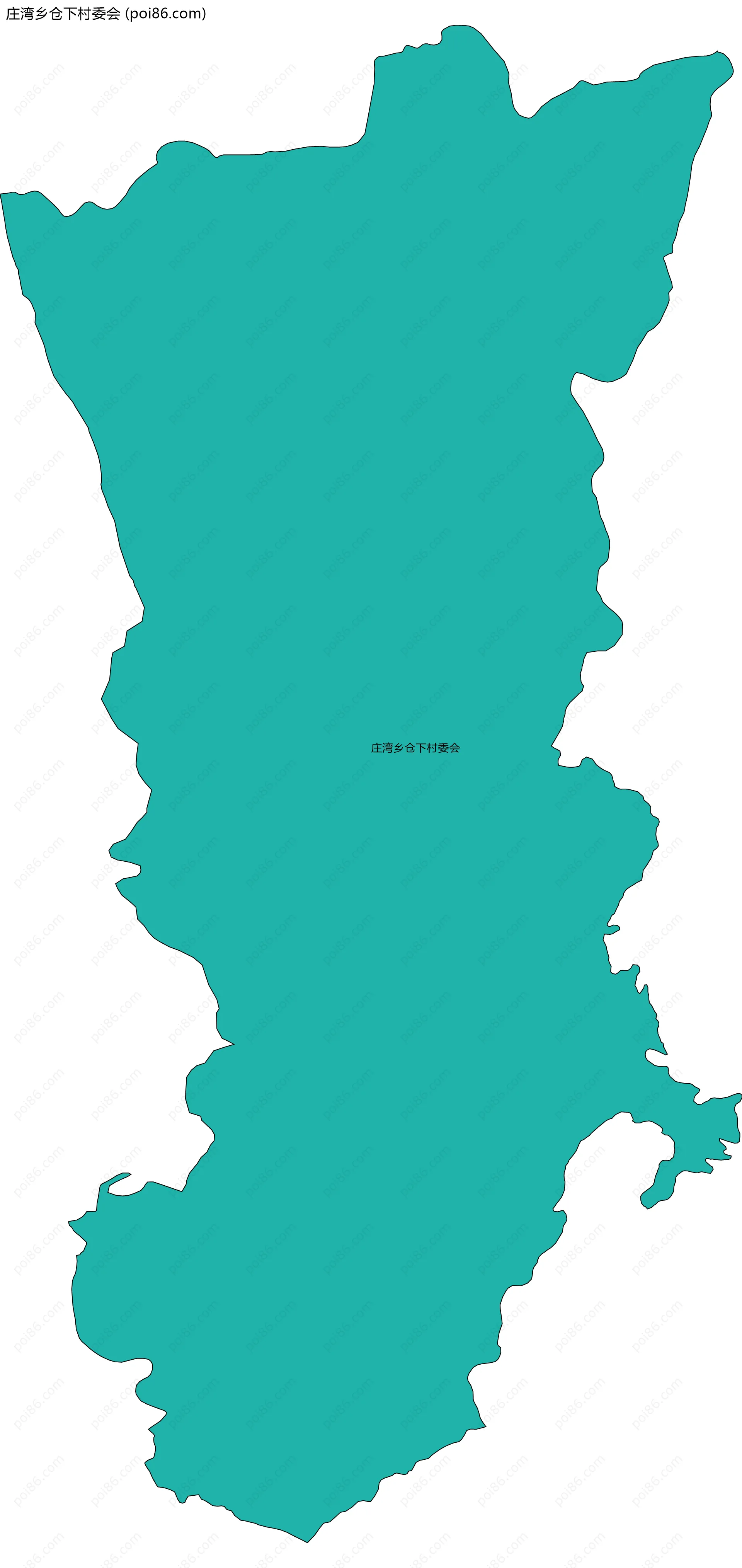 庄湾乡仓下村委会边界地图