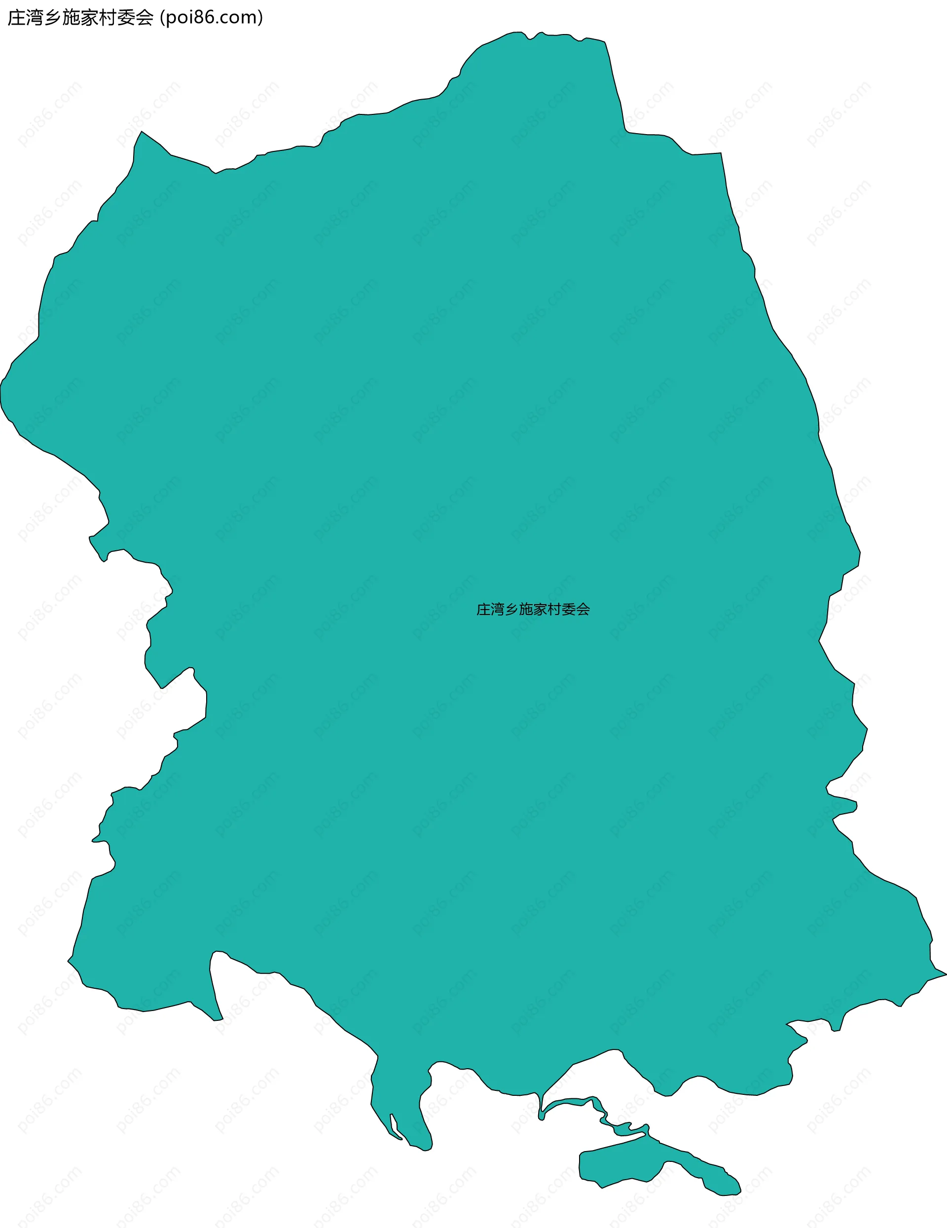庄湾乡施家村委会边界地图