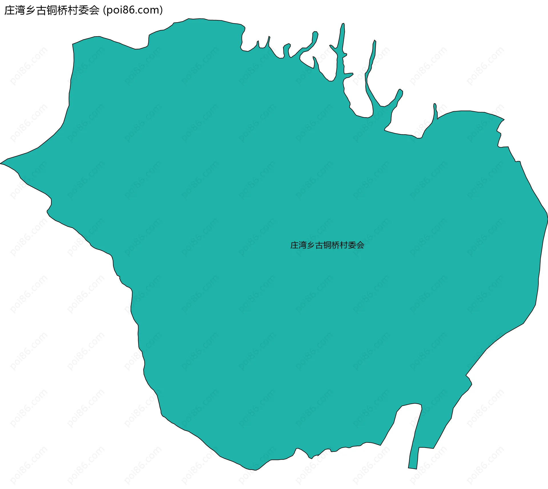 庄湾乡古铜桥村委会边界地图