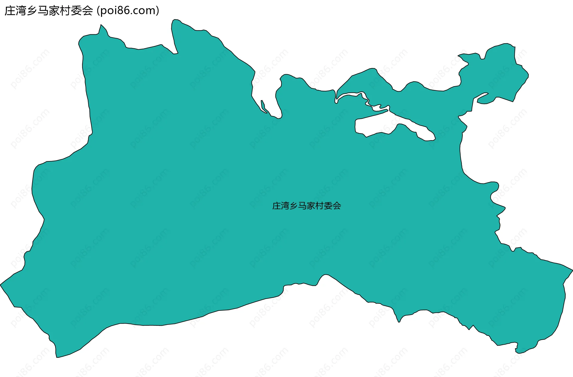 庄湾乡马家村委会边界地图