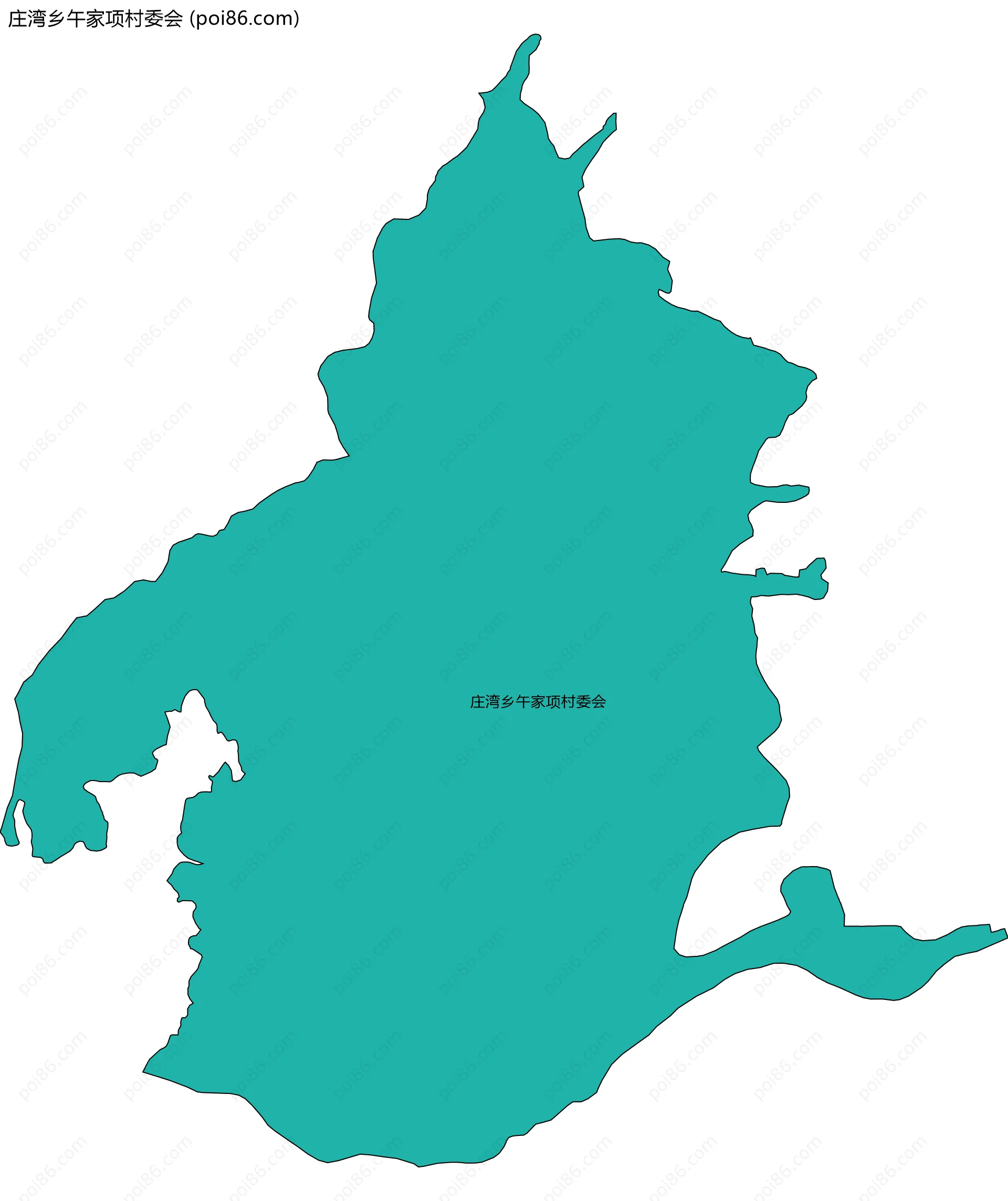 庄湾乡午家项村委会边界地图