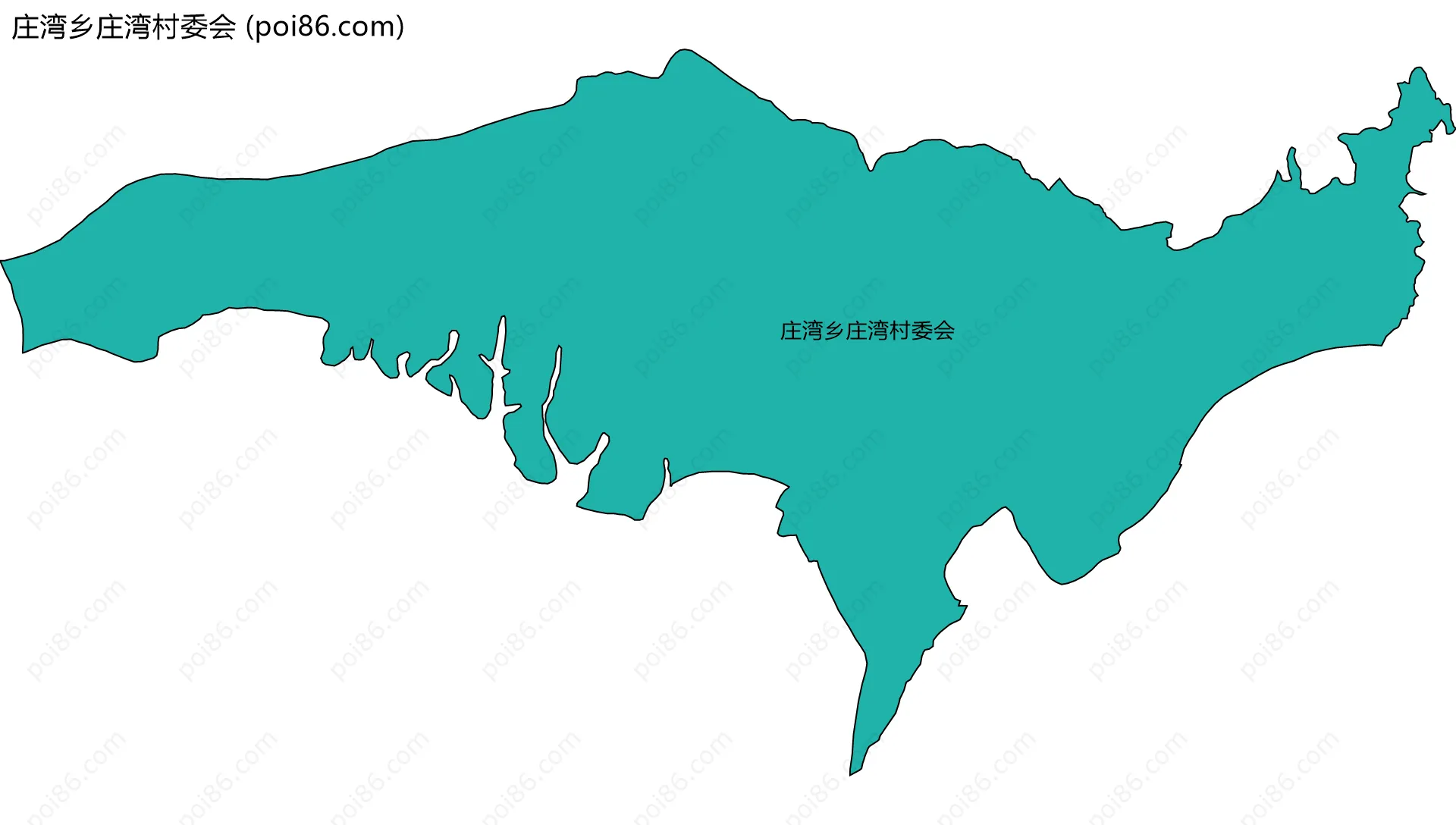 庄湾乡庄湾村委会边界地图