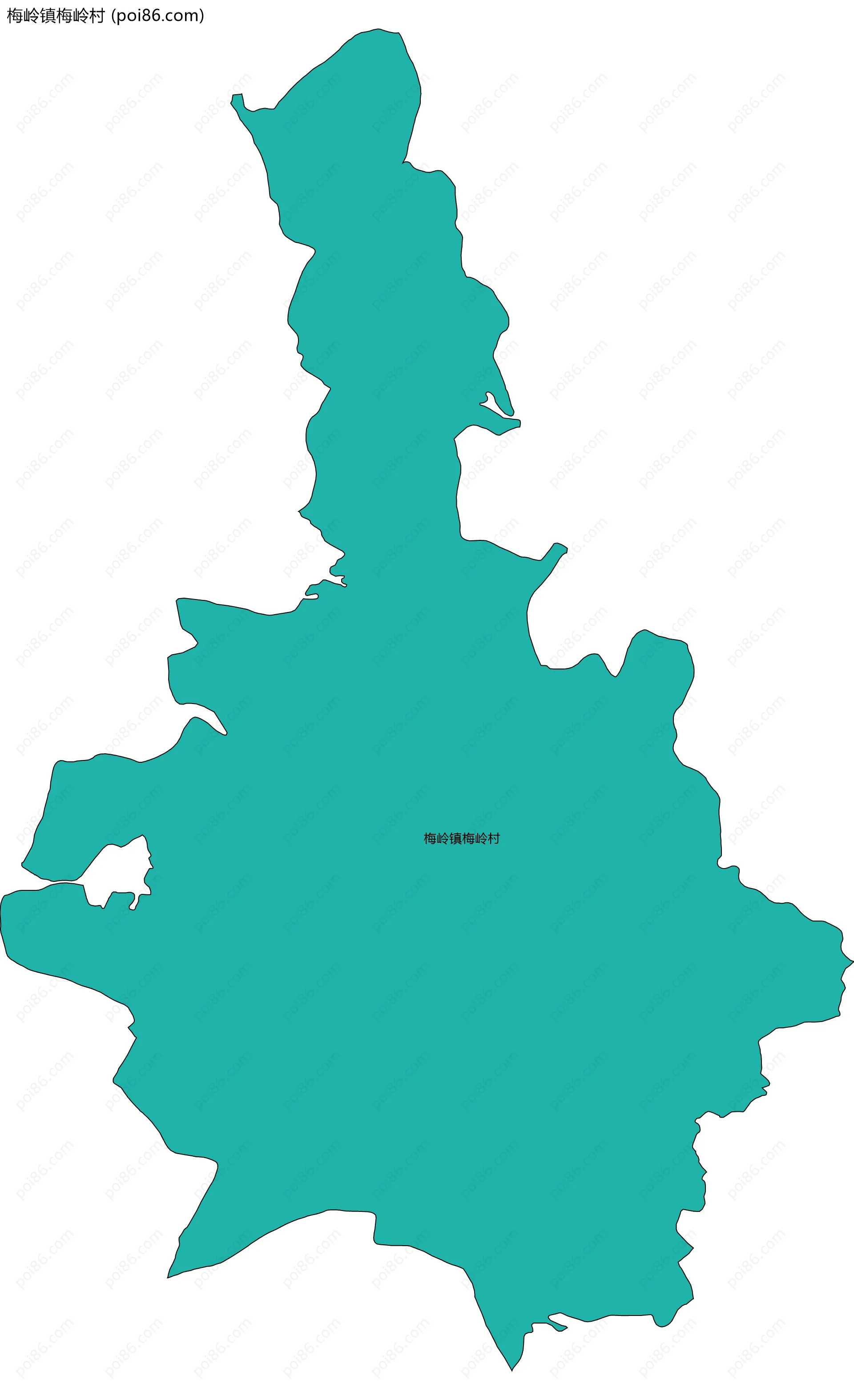 梅岭镇梅岭村边界地图