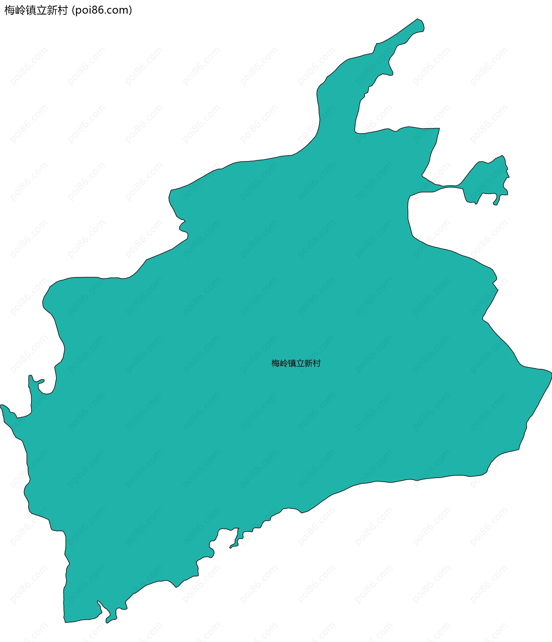 梅岭镇立新村边界地图