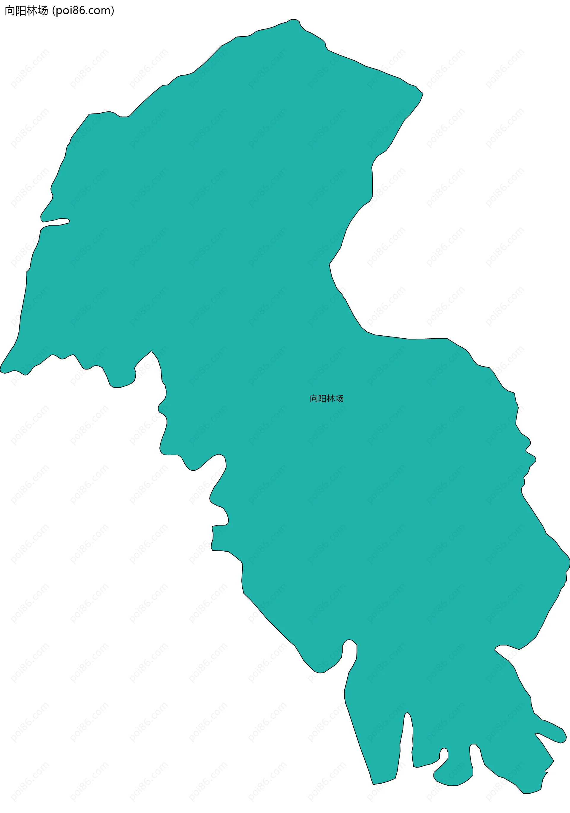向阳林场边界地图