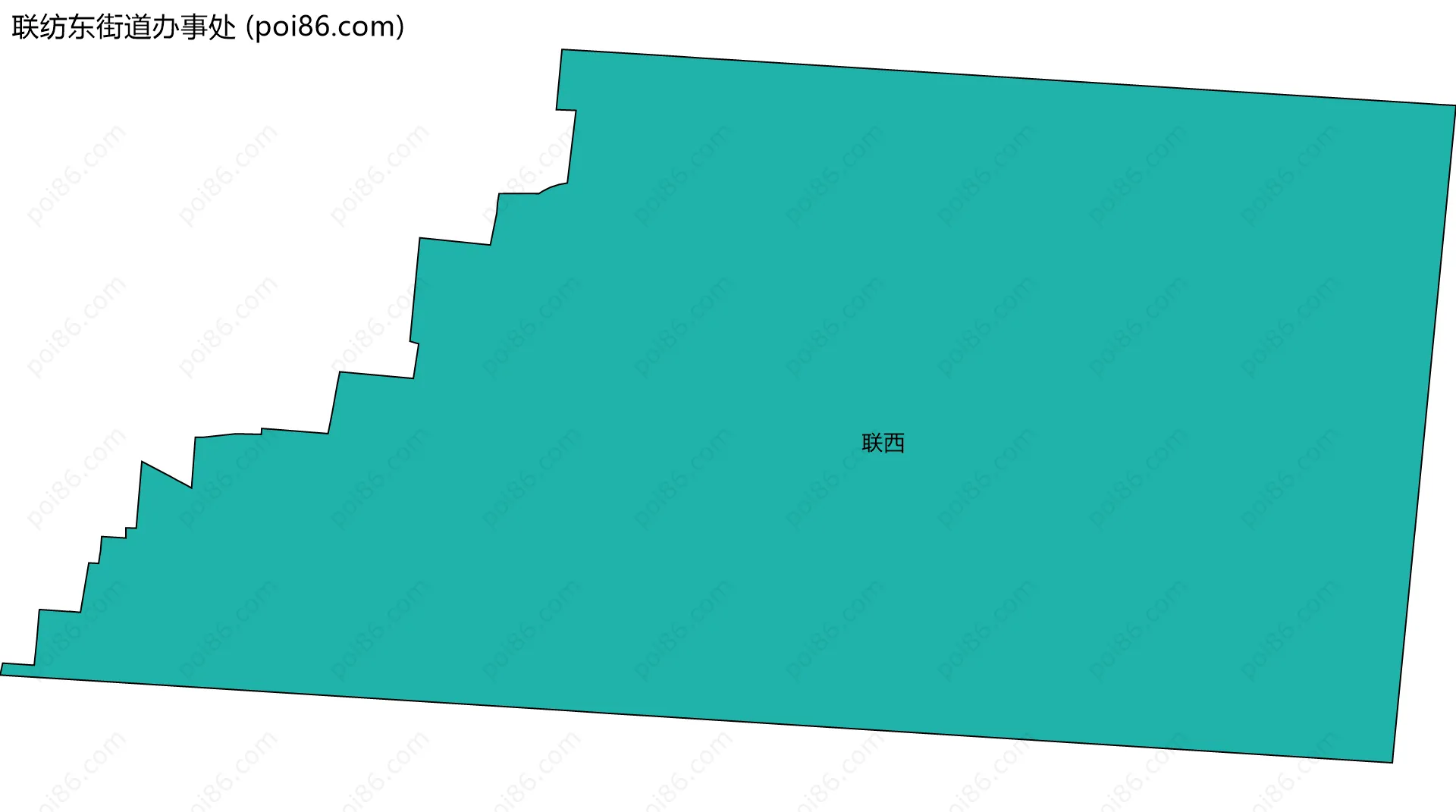 联纺东街道办事处边界地图(五级行政区划)