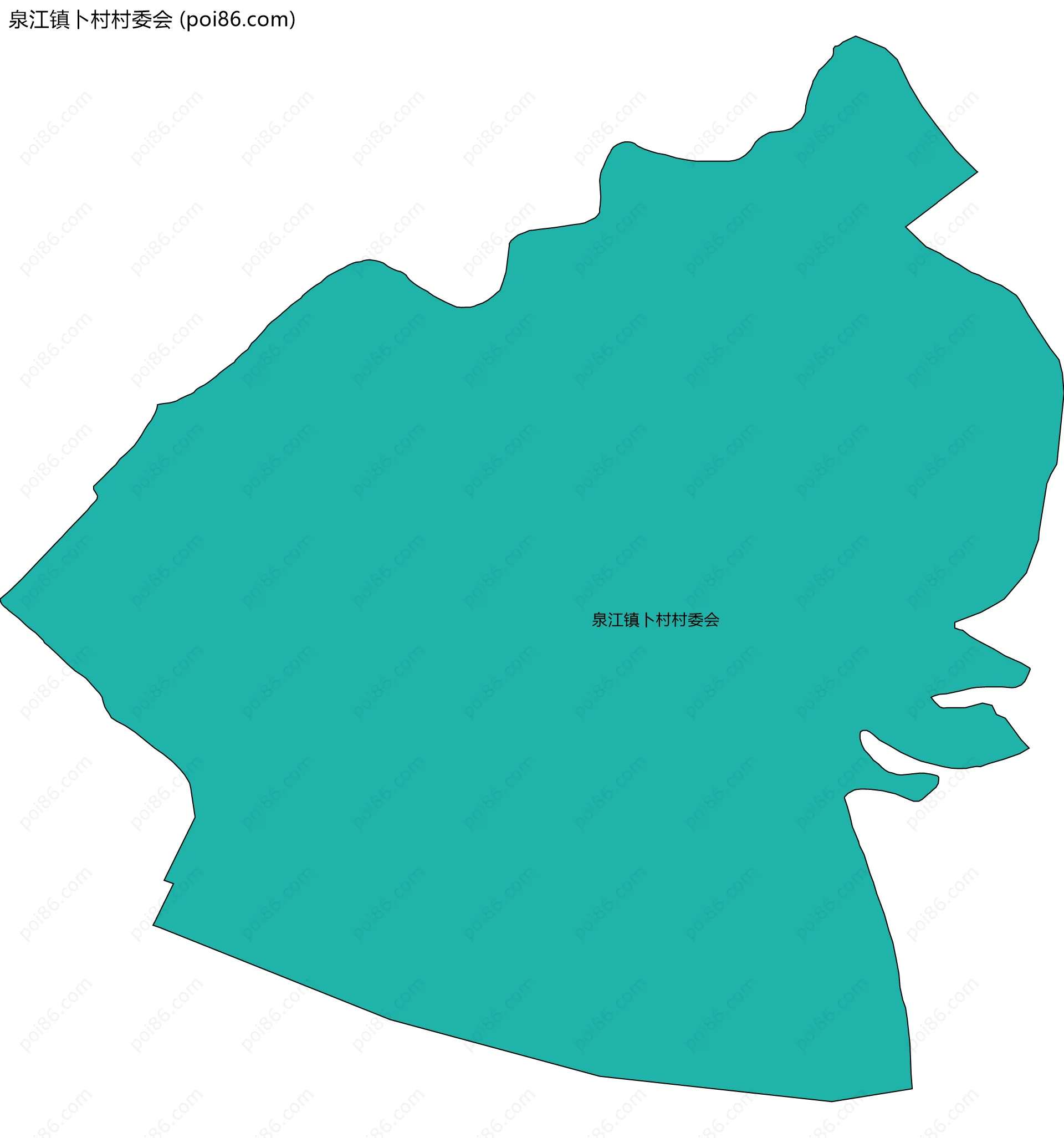 泉江镇卜村村委会边界地图