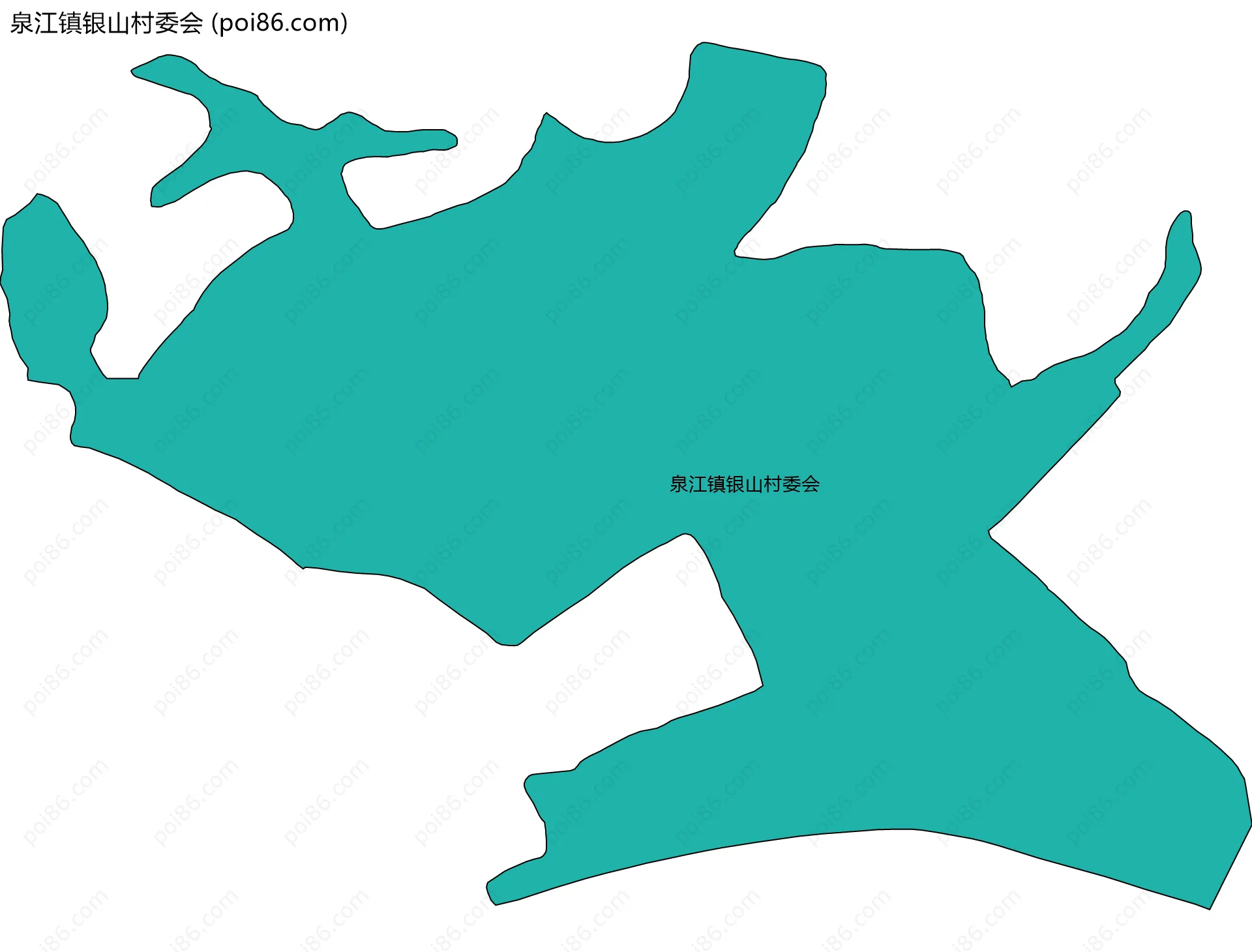 泉江镇银山村委会边界地图