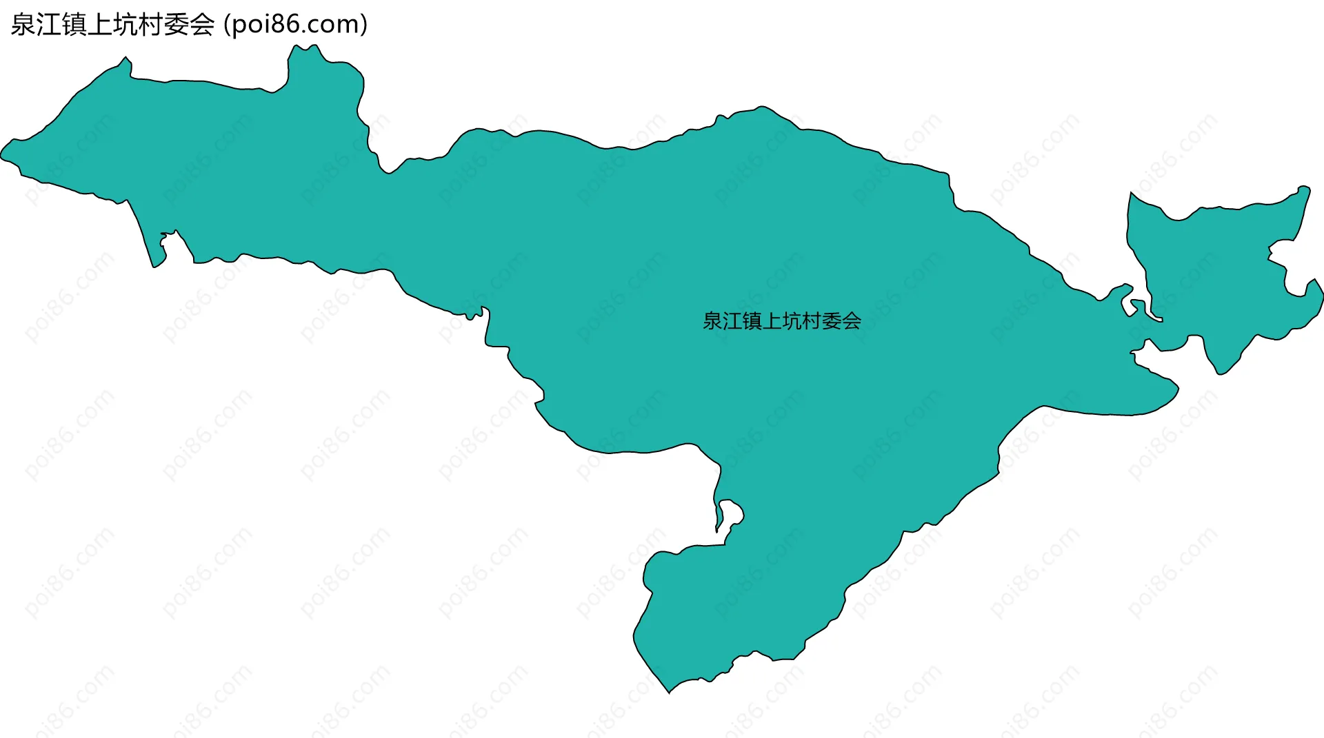 泉江镇上坑村委会边界地图