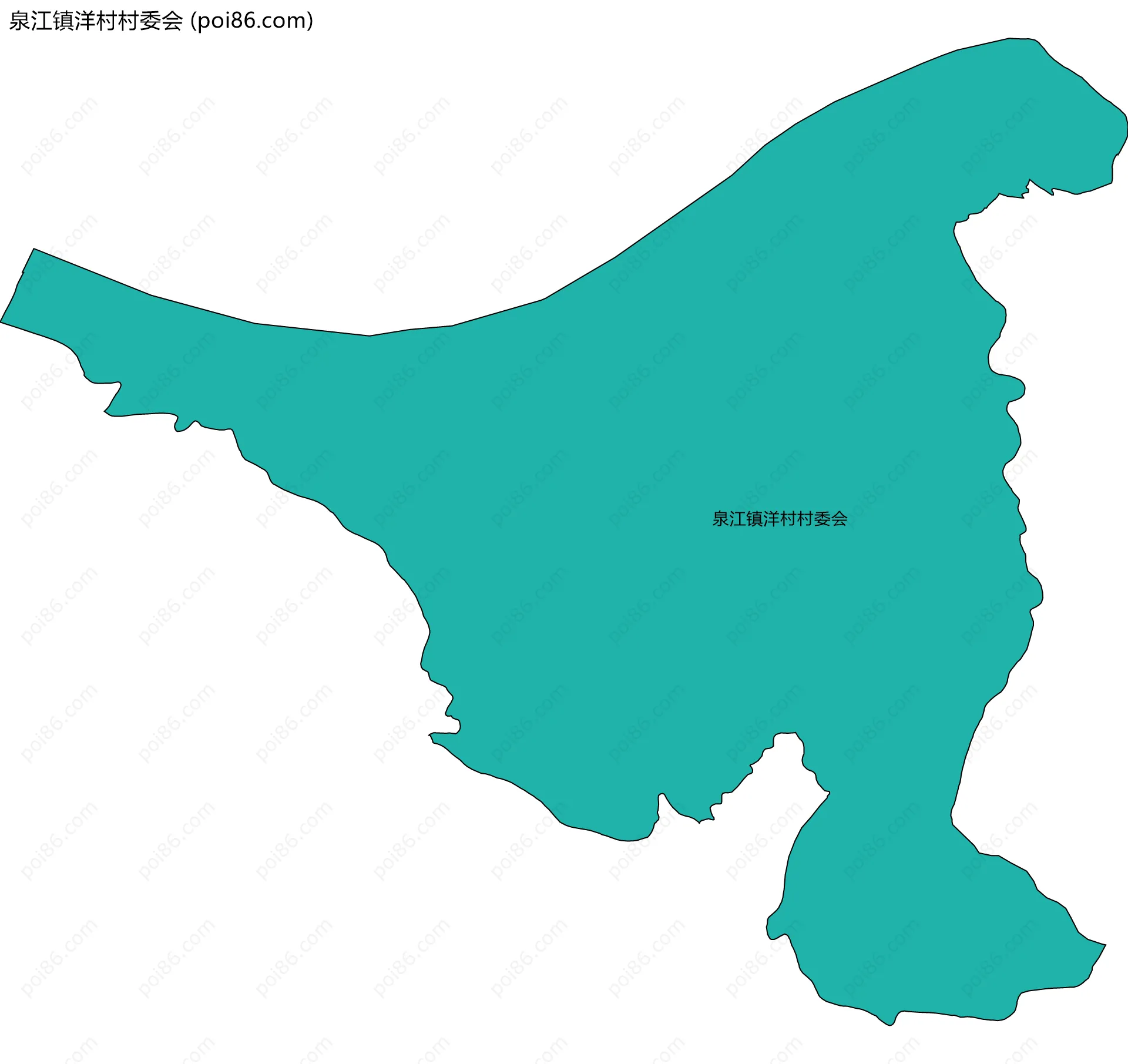 泉江镇洋村村委会边界地图