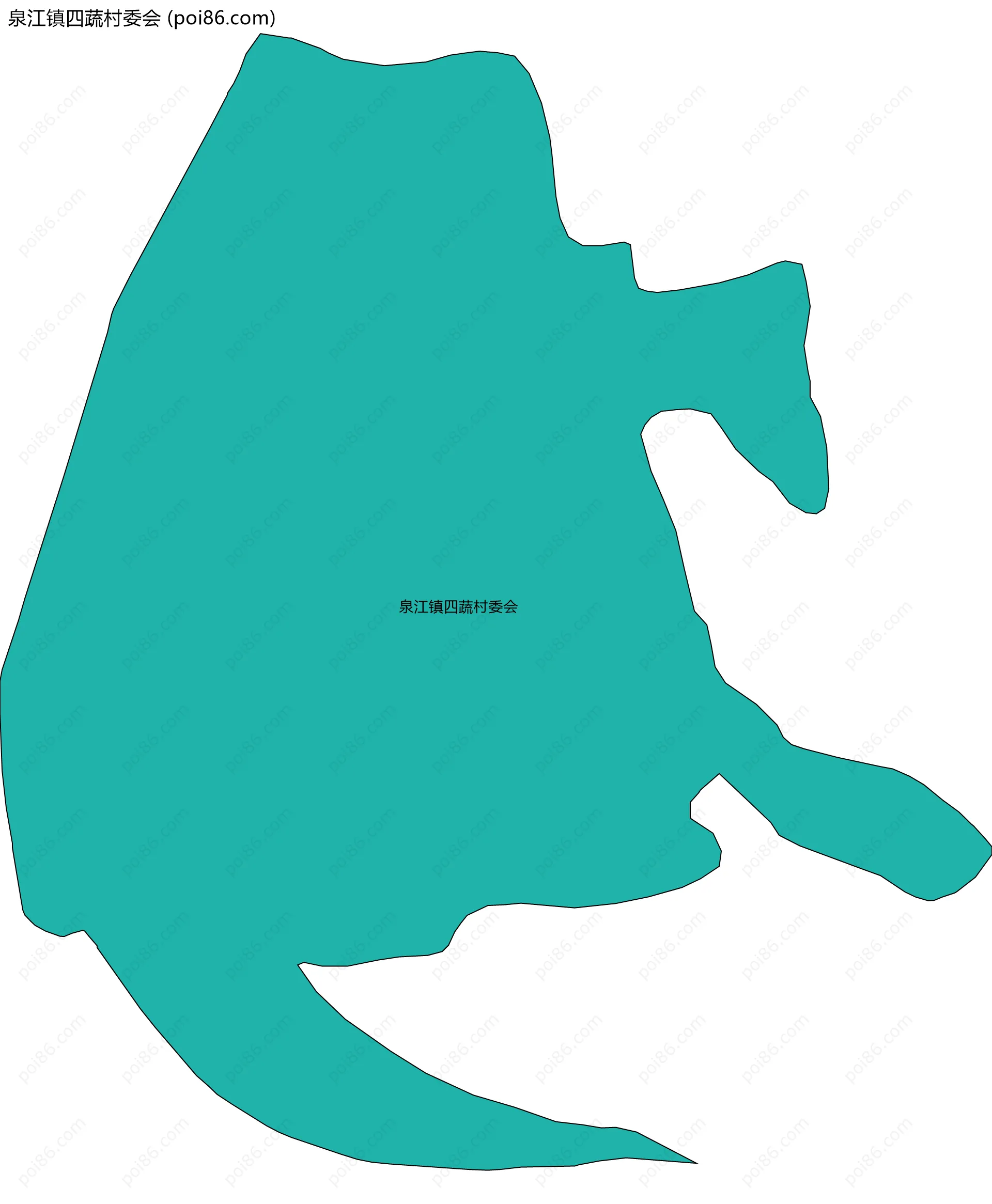 泉江镇四蔬村委会边界地图