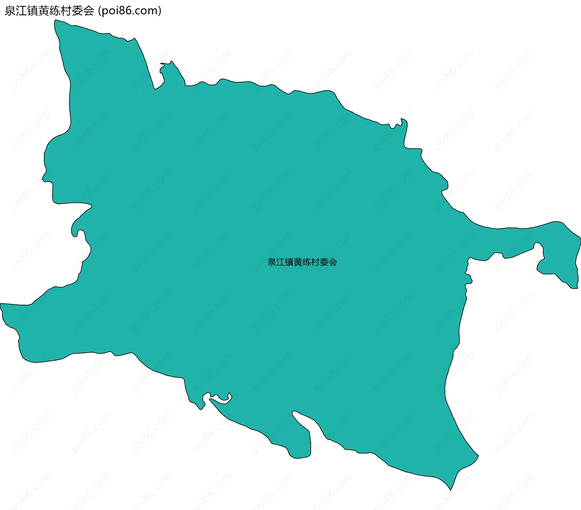 泉江镇黄练村委会边界地图