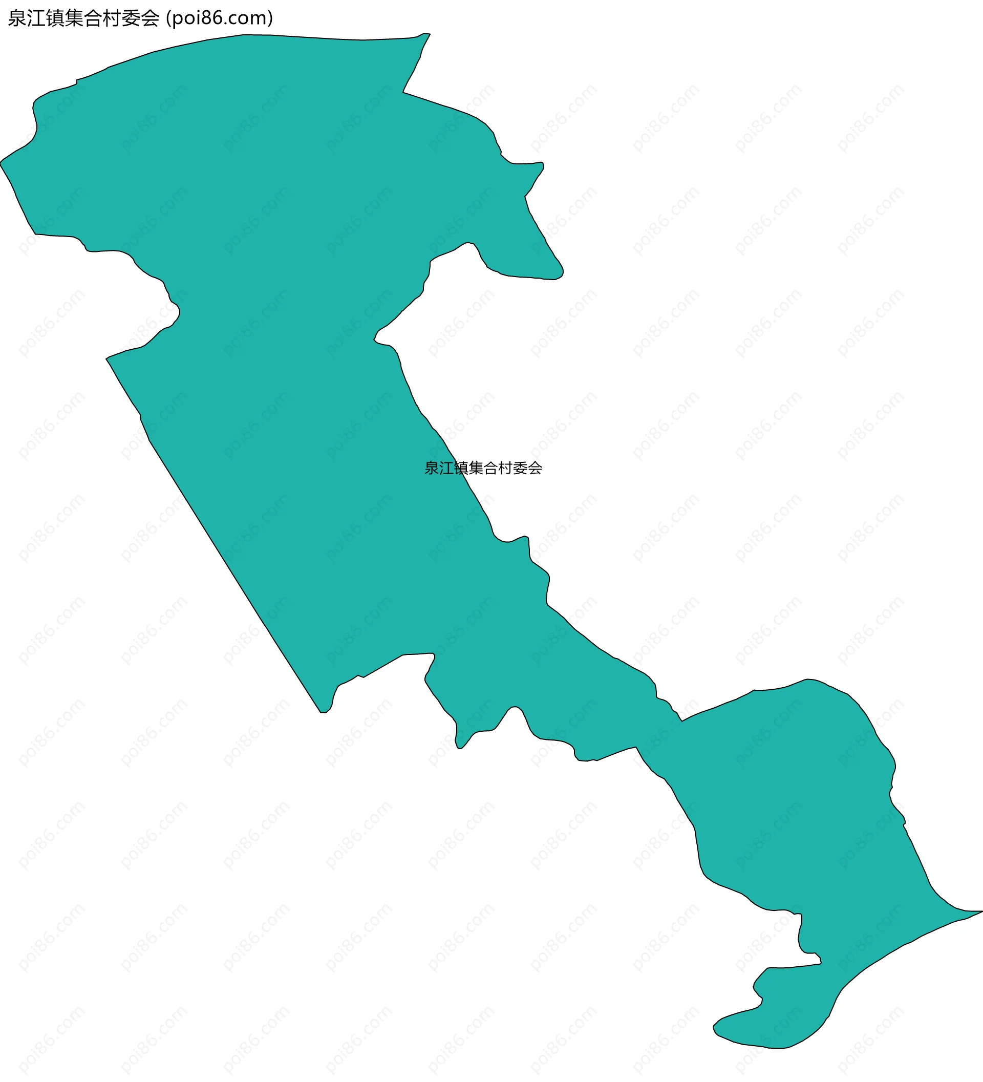 泉江镇集合村委会边界地图