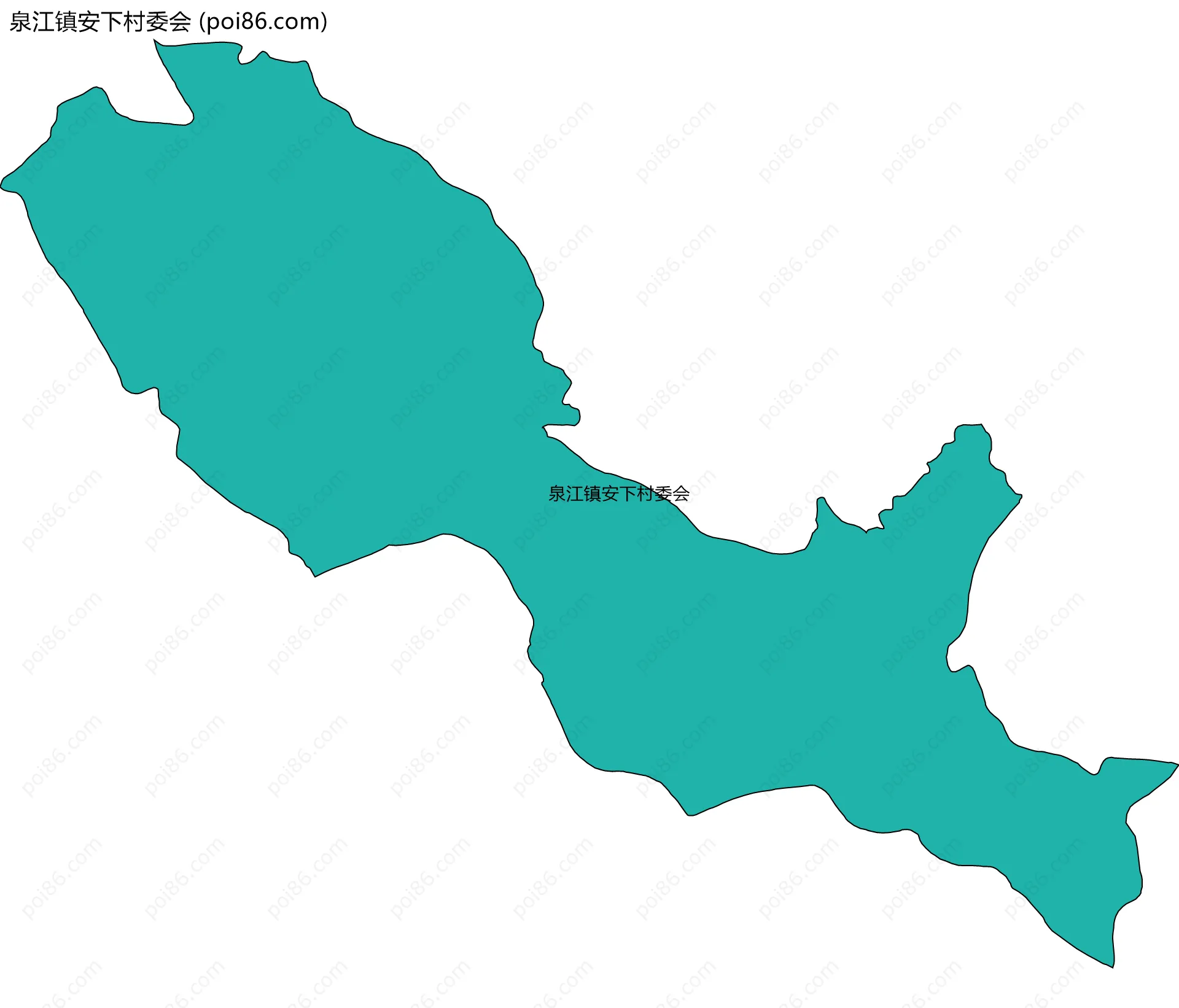 泉江镇安下村委会边界地图
