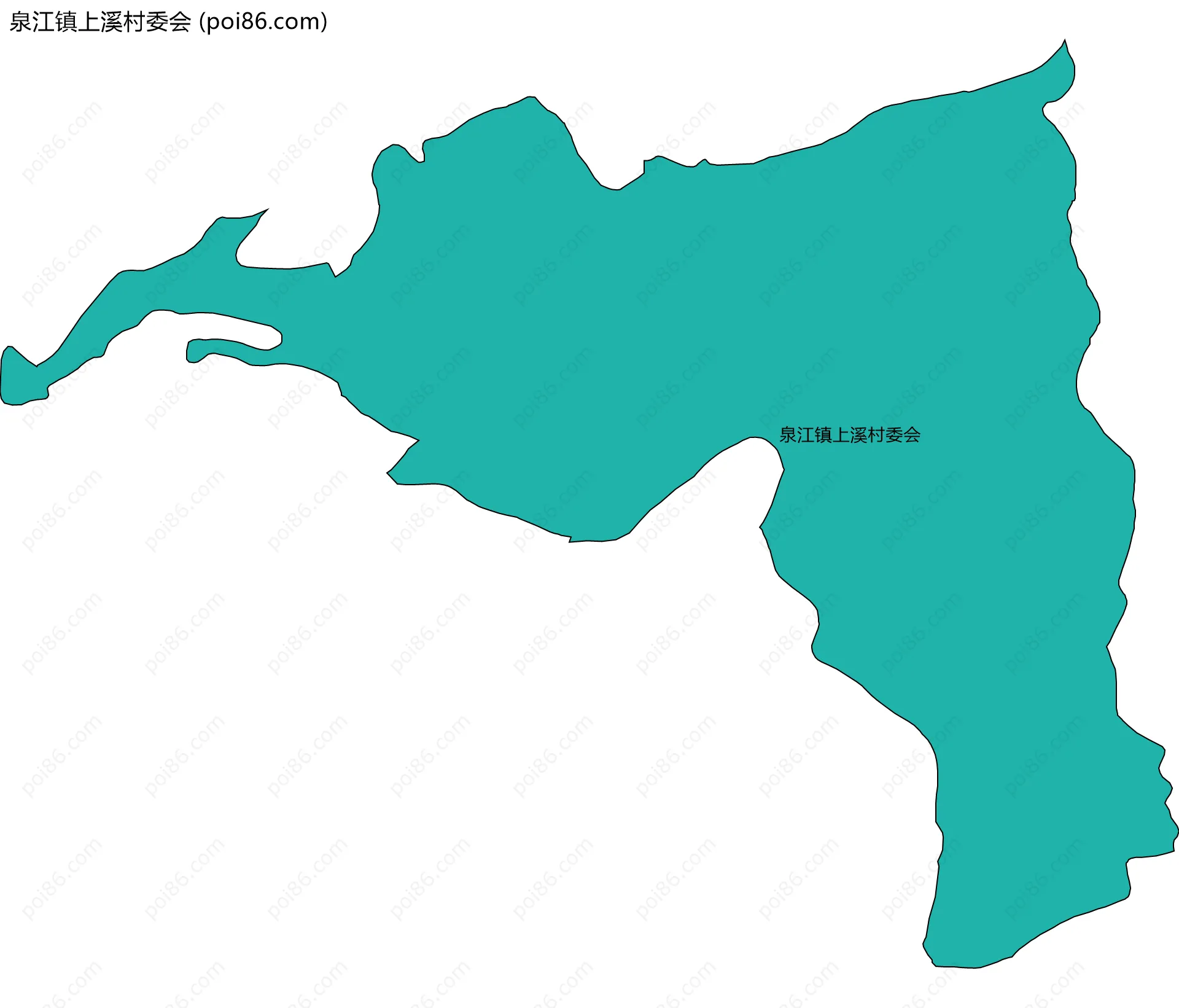 泉江镇上溪村委会边界地图