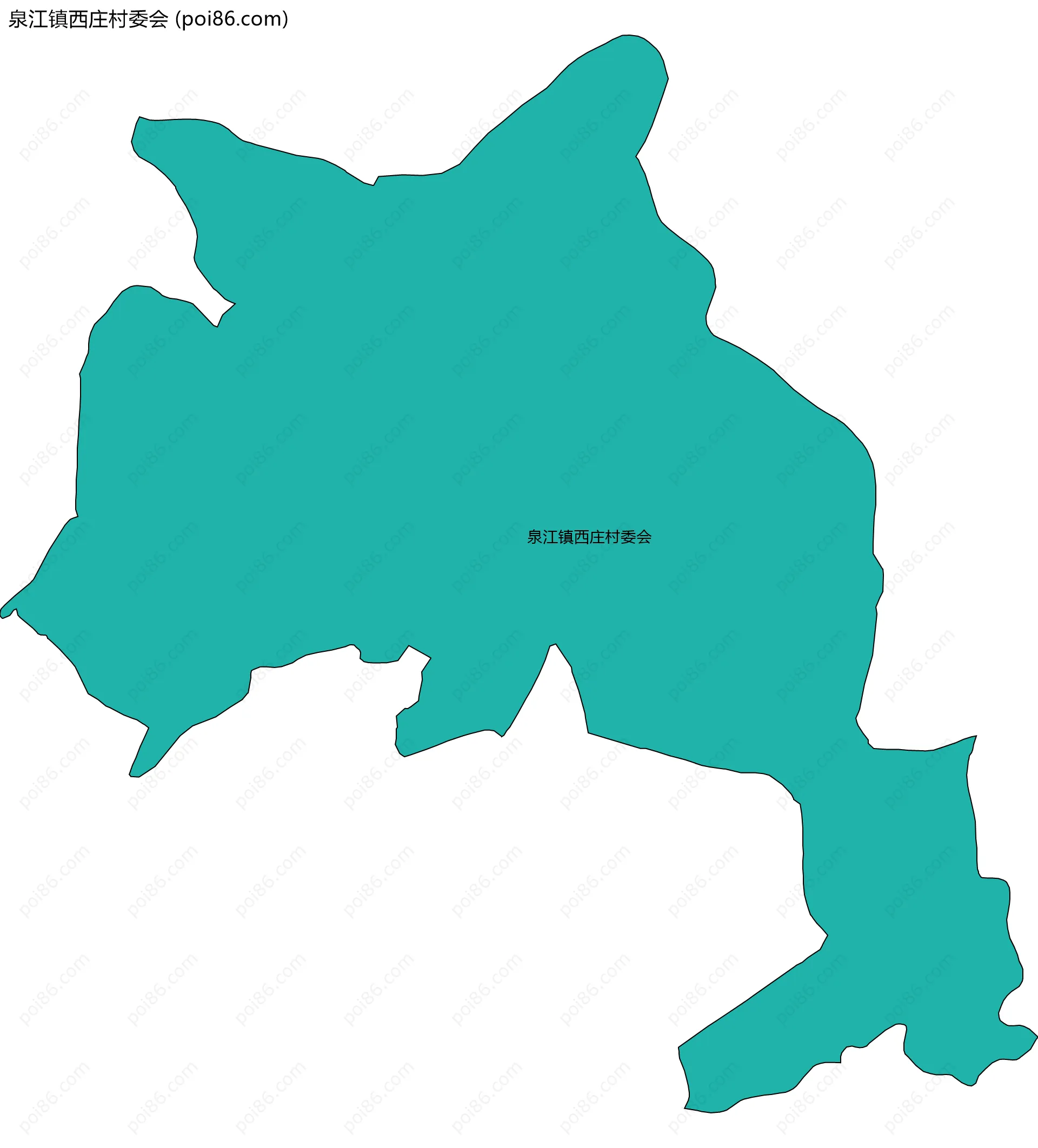 泉江镇西庄村委会边界地图