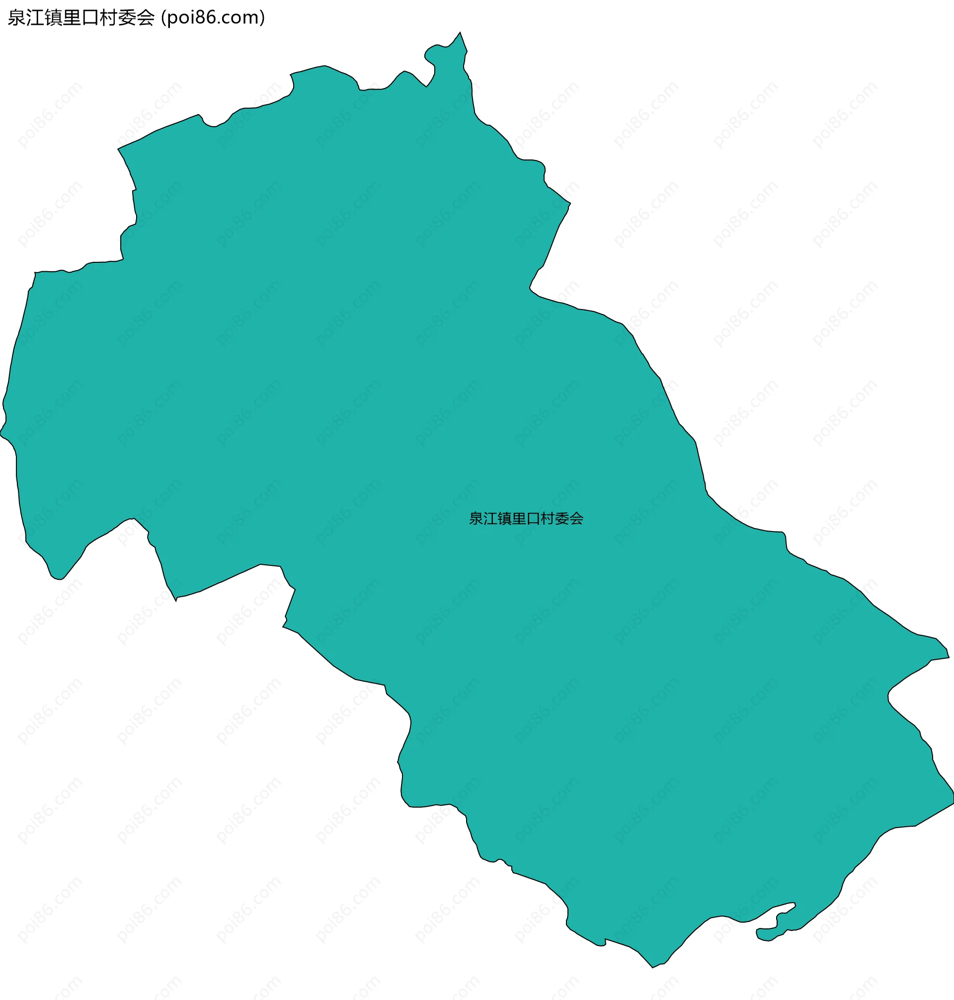 泉江镇里口村委会边界地图