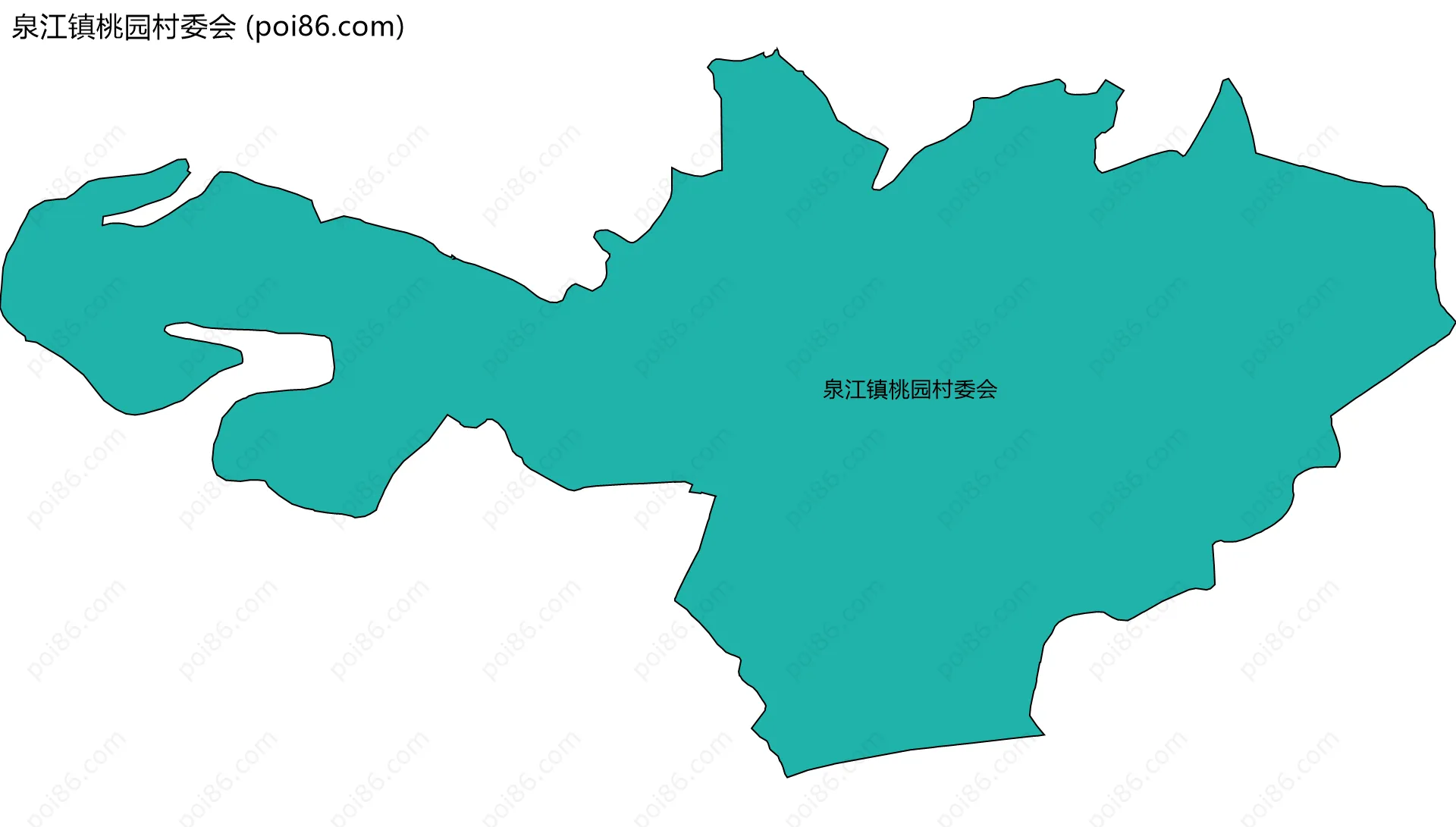 泉江镇桃园村委会边界地图