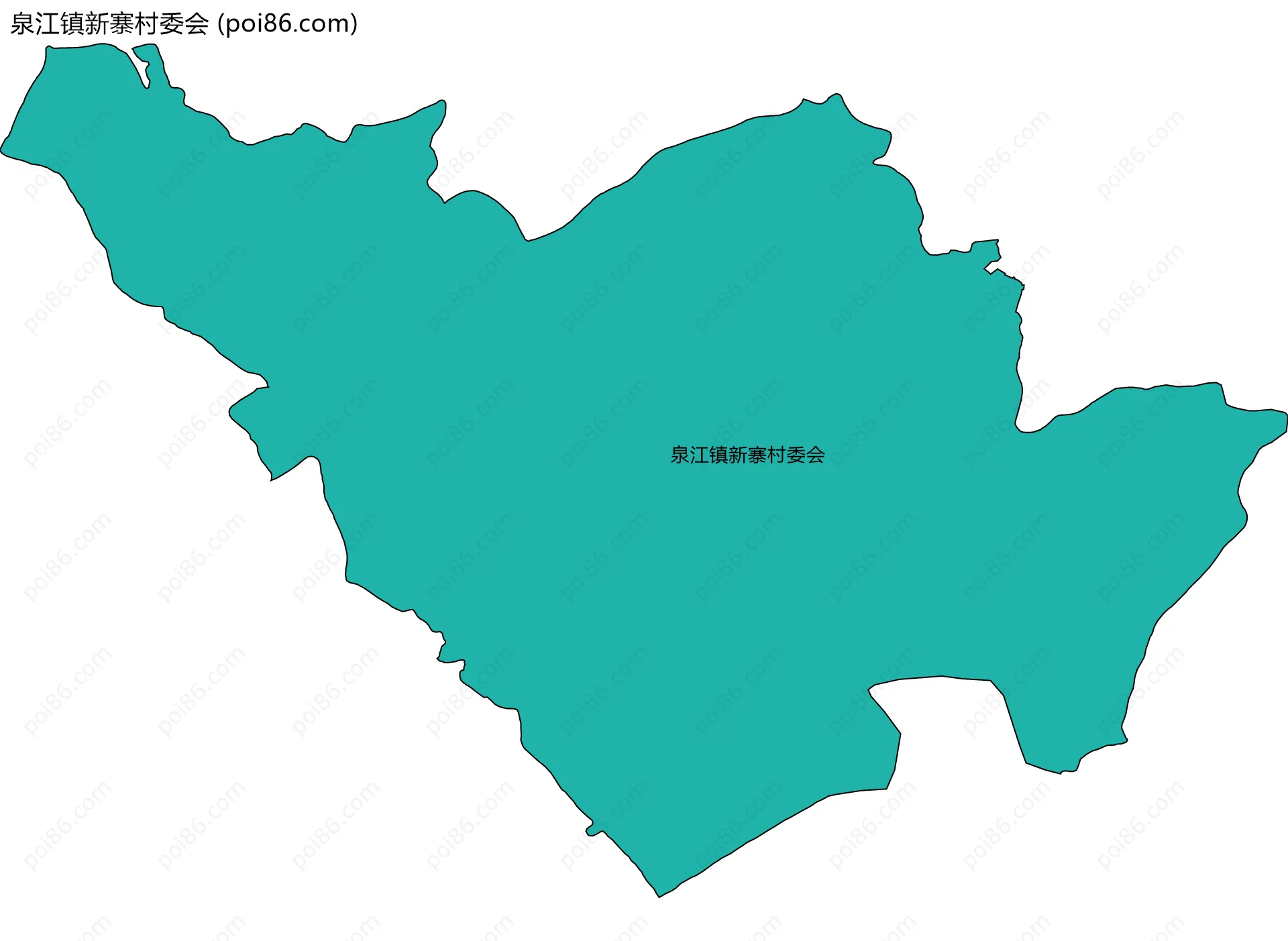 泉江镇新寨村委会边界地图